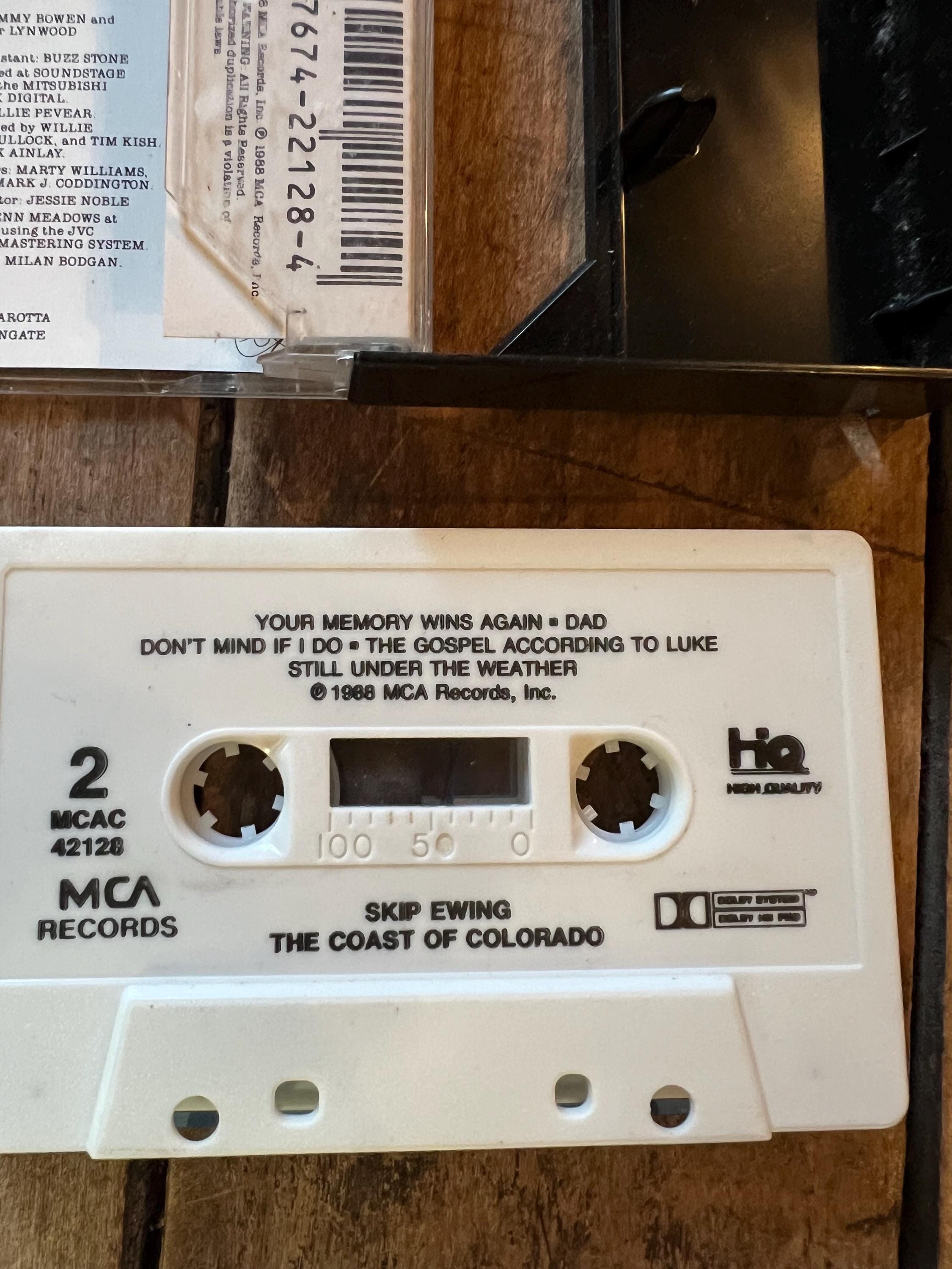 1988 Skip Ewing “The Coast of Colorado ” Cassette Tape - MCA Records