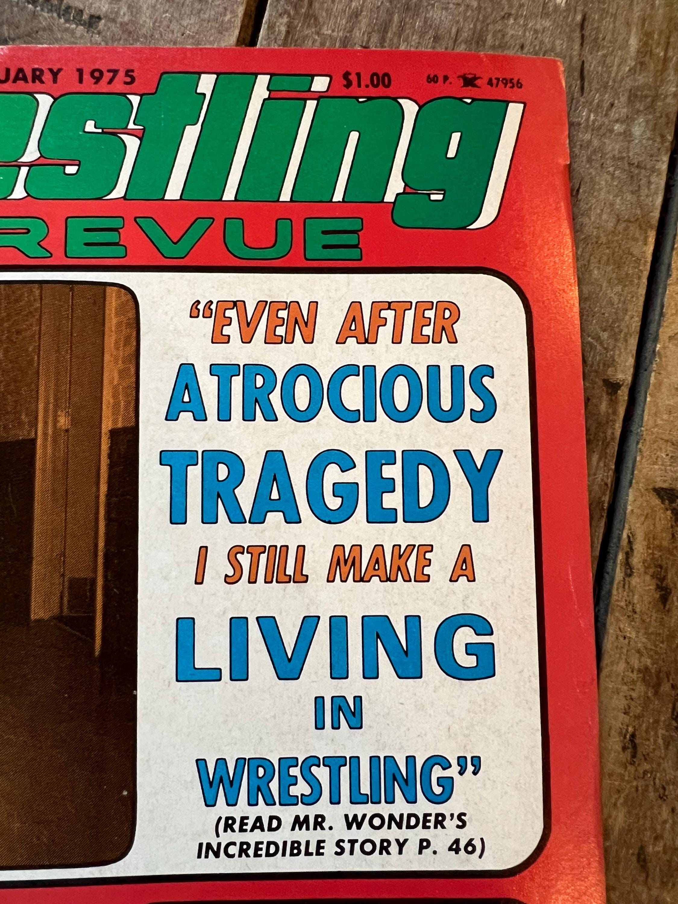 Vintage Wrestling Revue Magazine - February 1975 Issue - Pre WWF/WWE