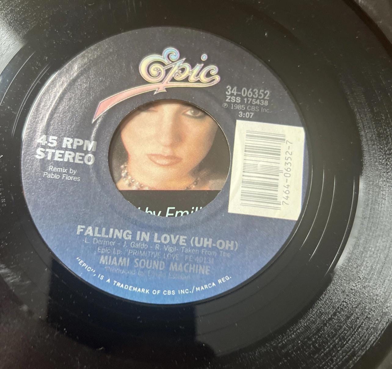 Miami Sound Machine - Falling In Love 45 Record - 1985 Retro Vinyl