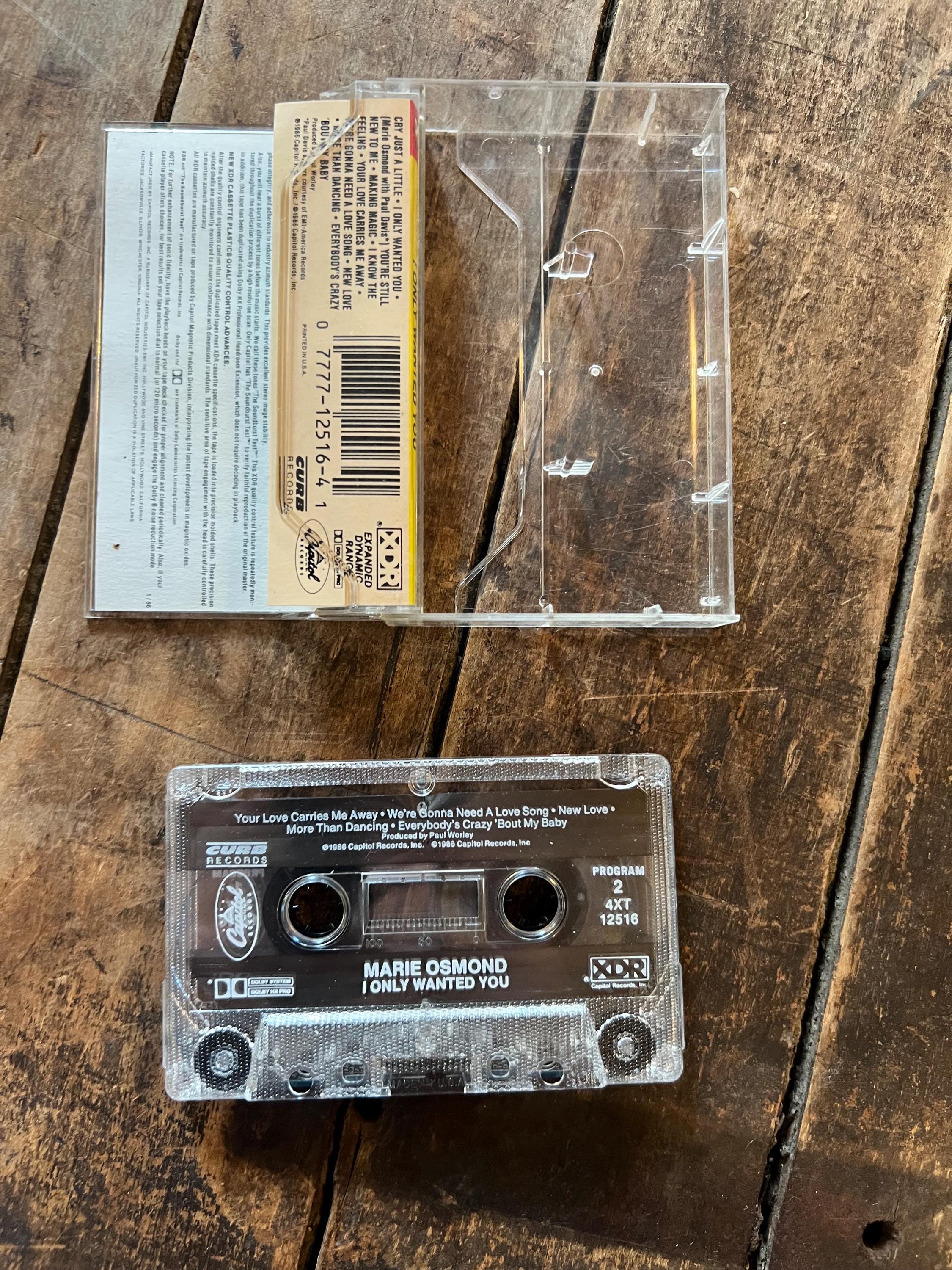 1986 Marie Osmond “I Only Want You” Cassette Tape - Capitol Records Club Edition
