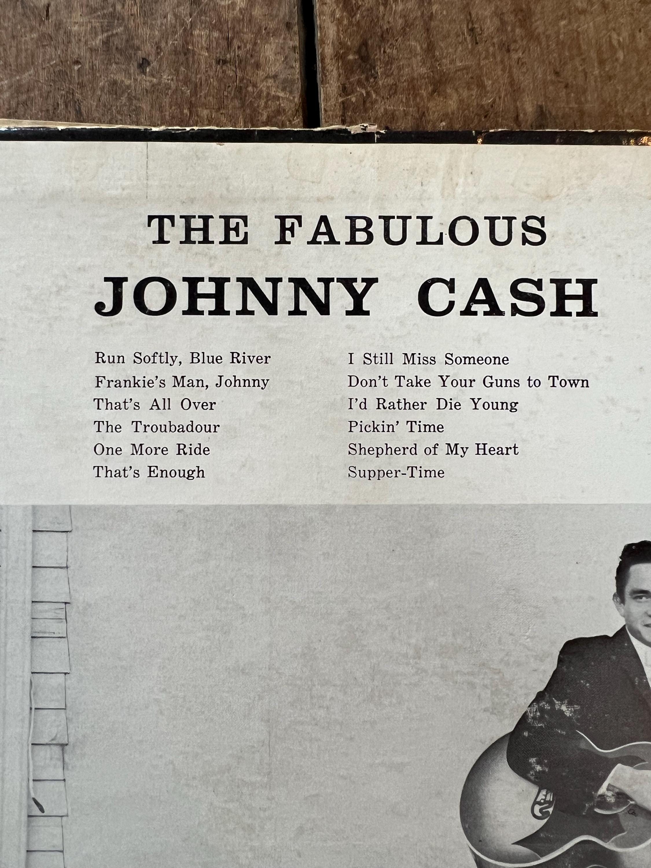 Johnny Cash “The Fabulous Johnny Cash” - Retro Vinyl  - 1958 Original LP Record - Columbia Records - Country
