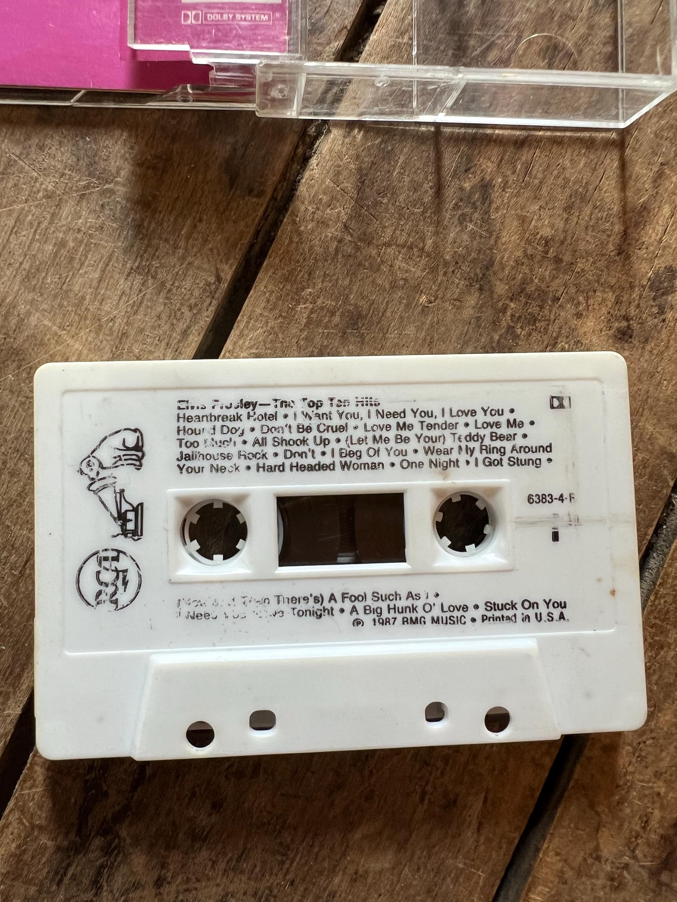 Vintage 1987 Elvis Presley Cassette Tape: Top Ten Hits, RCA Victor