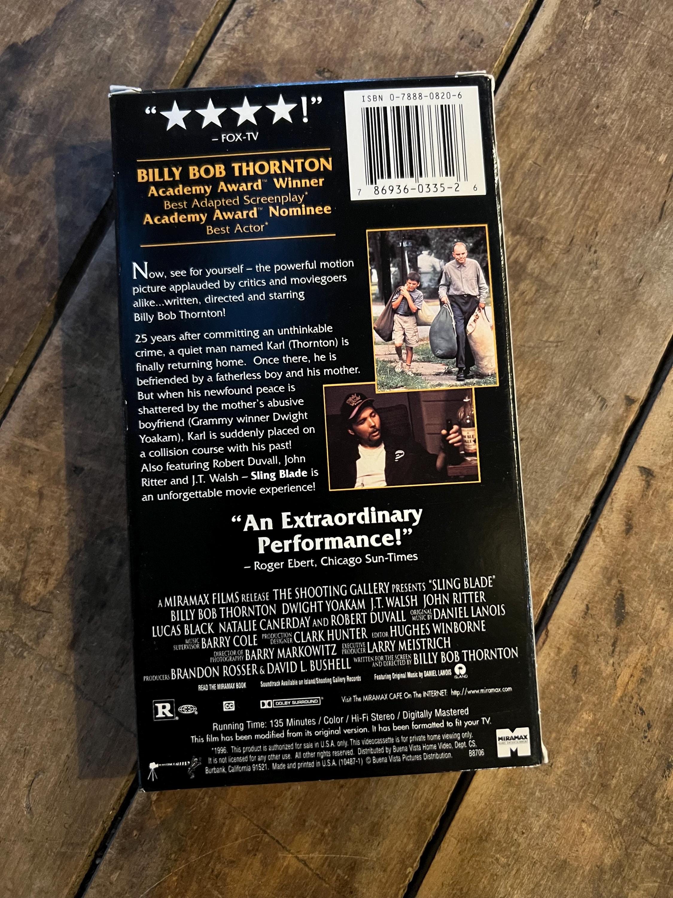 Sling Blade ( VHS 1996) Starring- Billy Bob Thornton & John Ritter