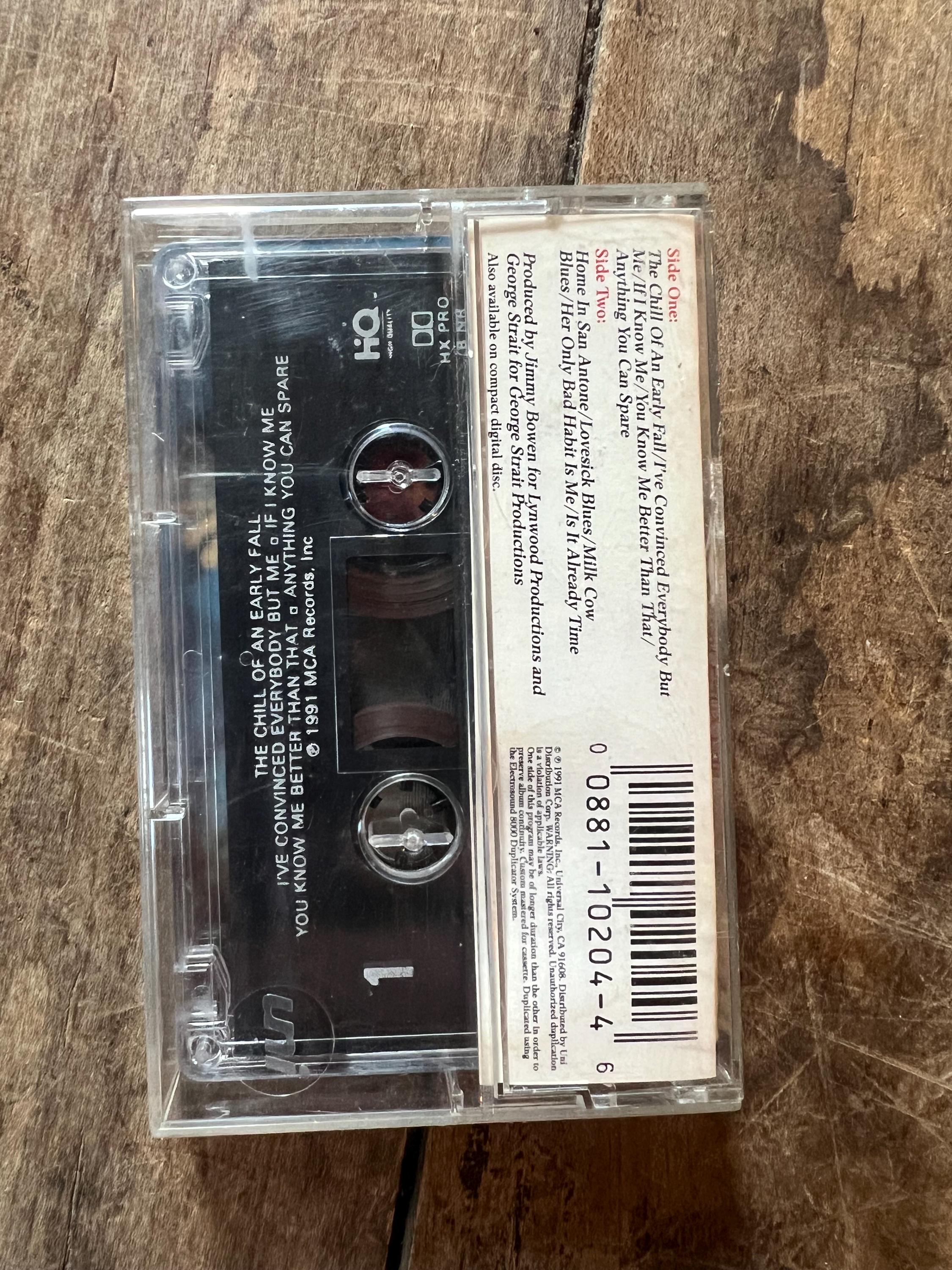 George Strait "Chill of an Early Fall" Cassette Tape - 1991 MCA Records