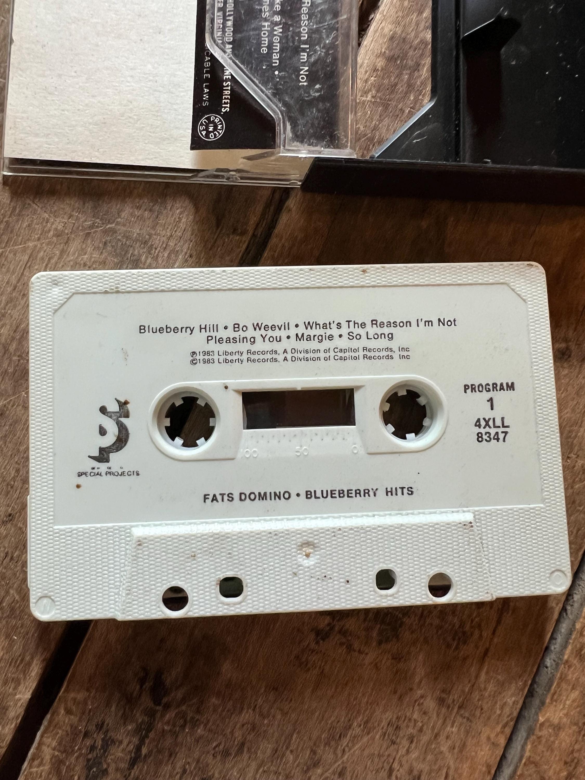 Vintage Fats Domino Cassette Tape: 1983 Blueberry Hits, Rock & Roll Blues