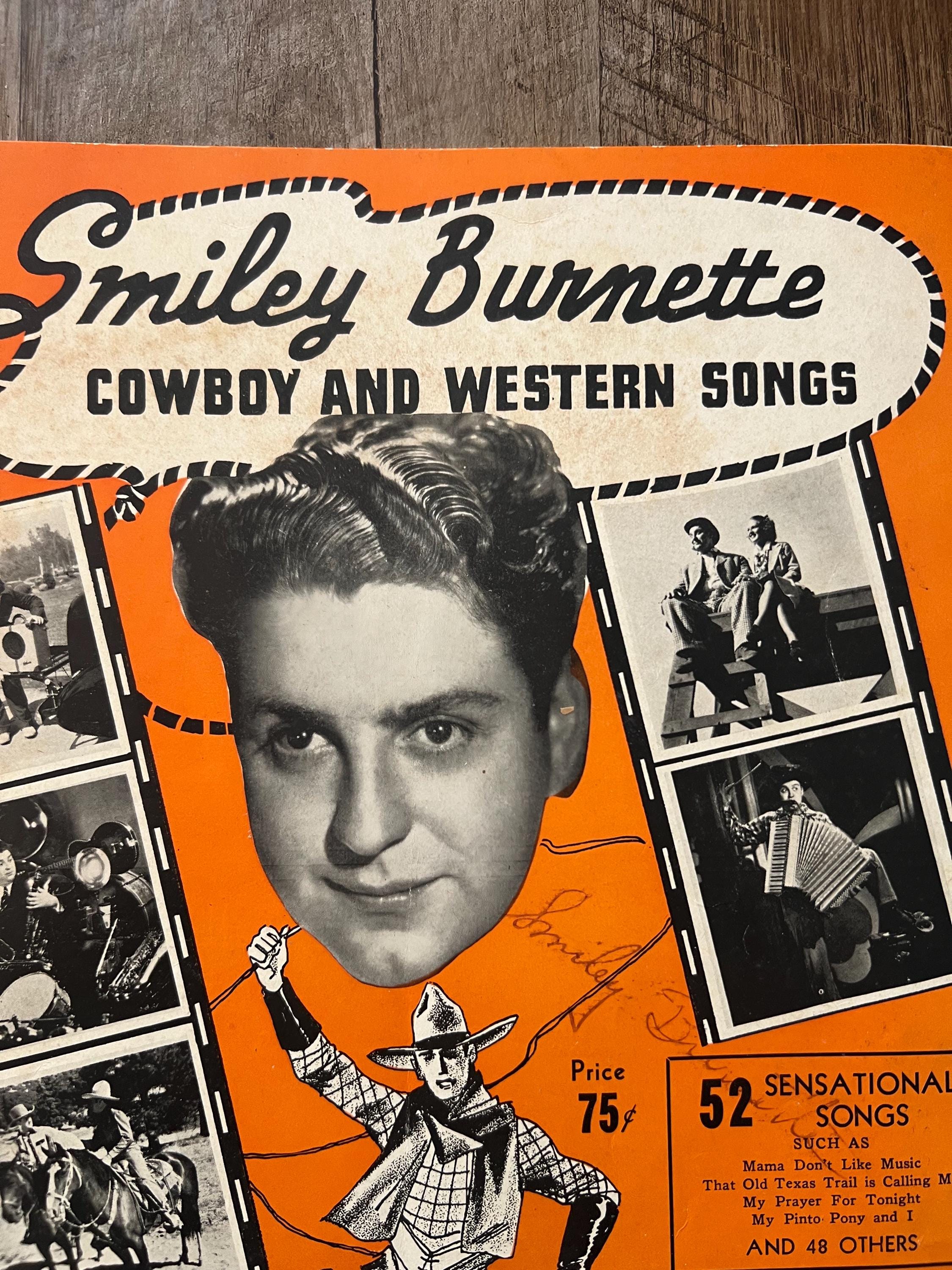 1930s Smiley Burnette Cowboy Songs - Vintage Sheet Music