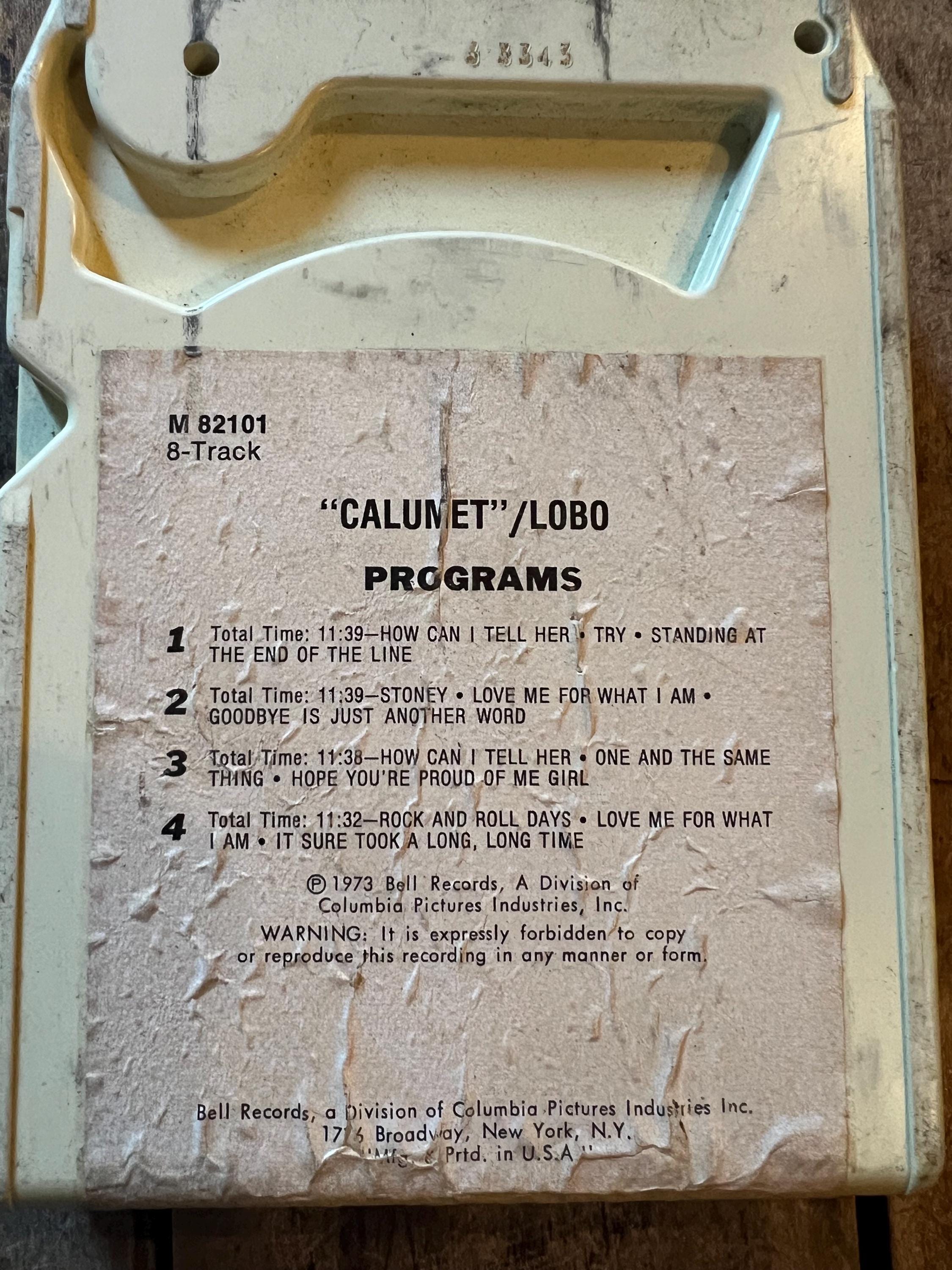 1973 Lobo Calumet - Big Tree Records 8-Track Tape