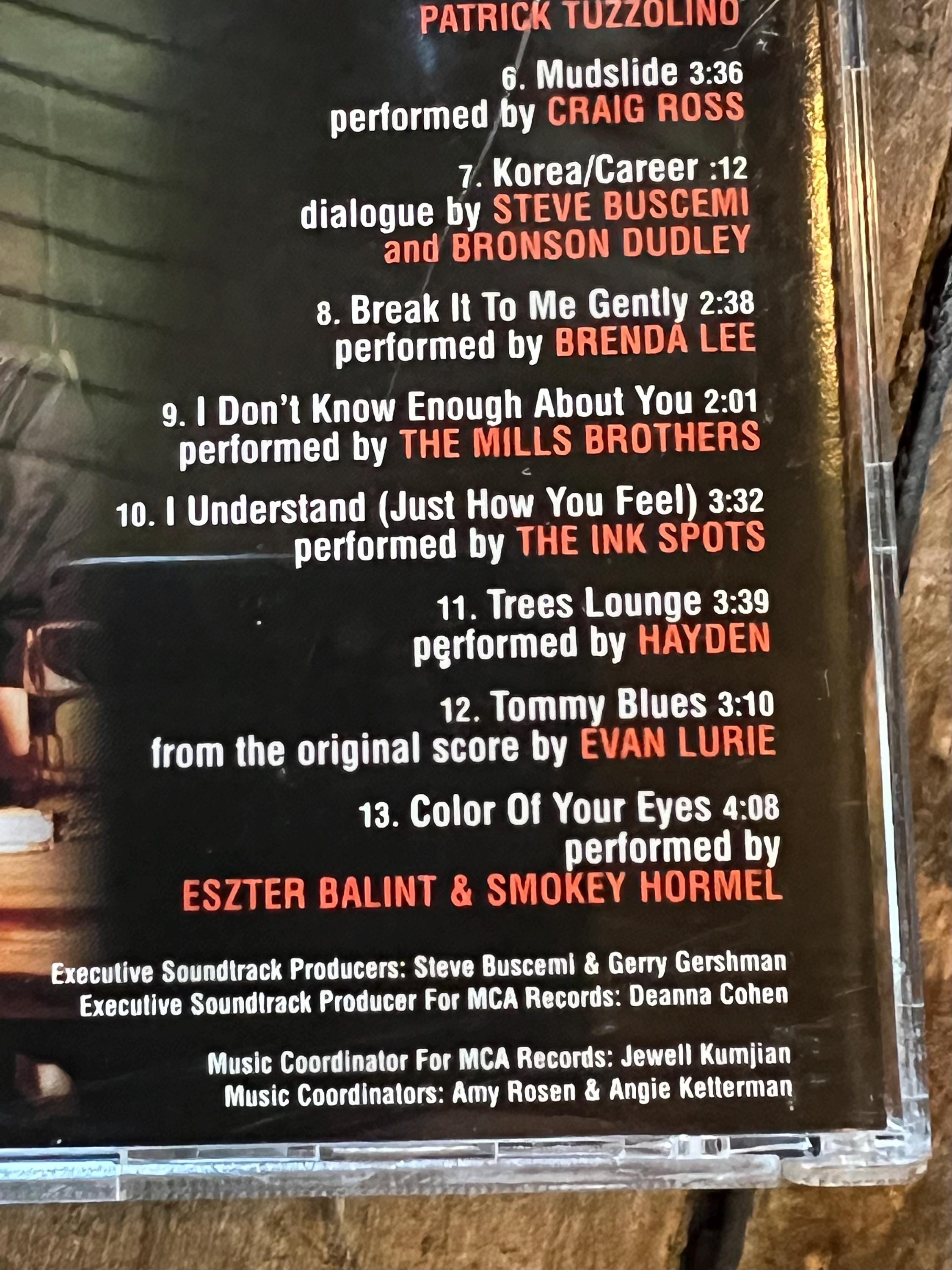 Trees Lounge Soundtrack CD - 1996 Retro Music - MCA Records