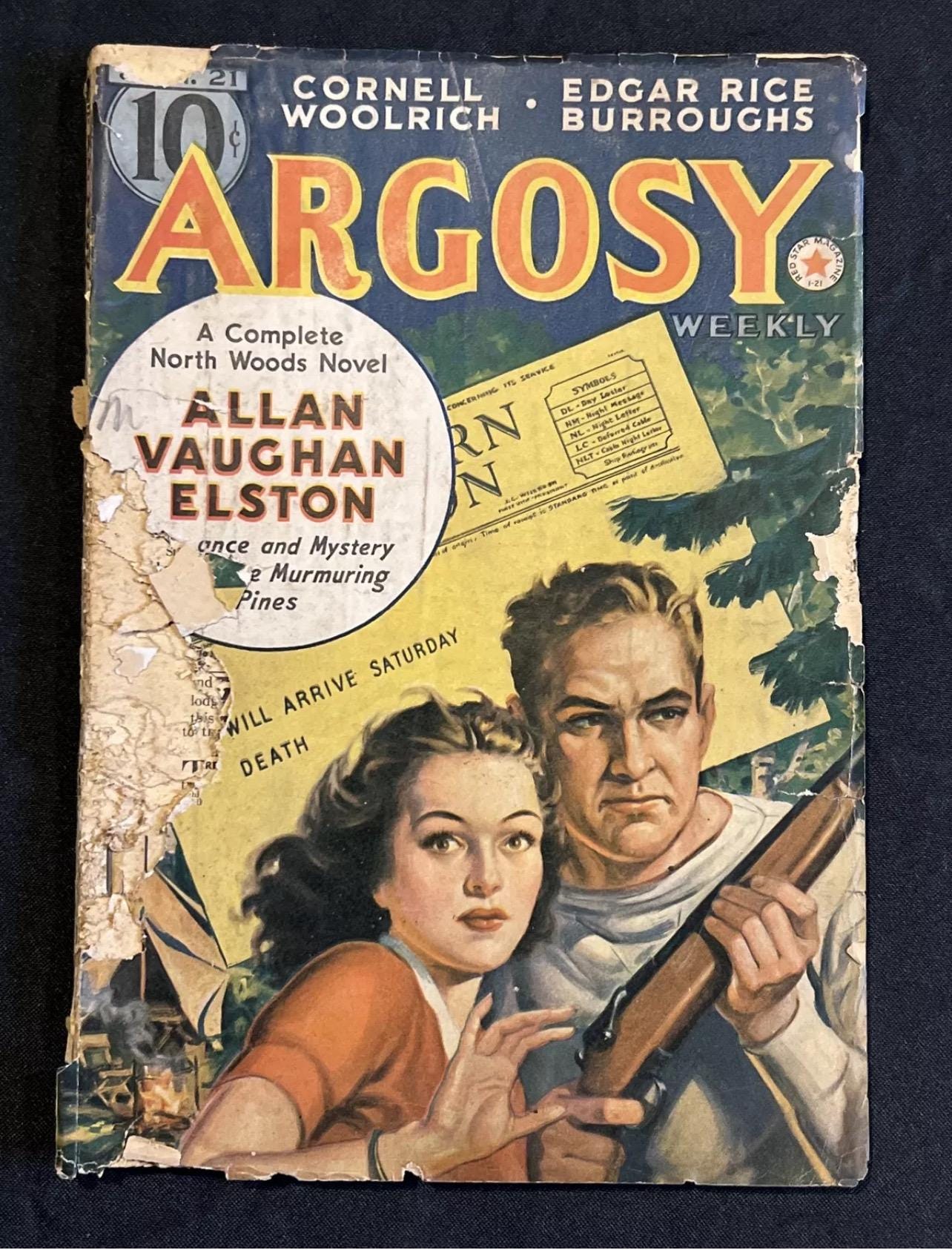 Vintage Argosy Weekly Pulp Magazine - January 21, 1939