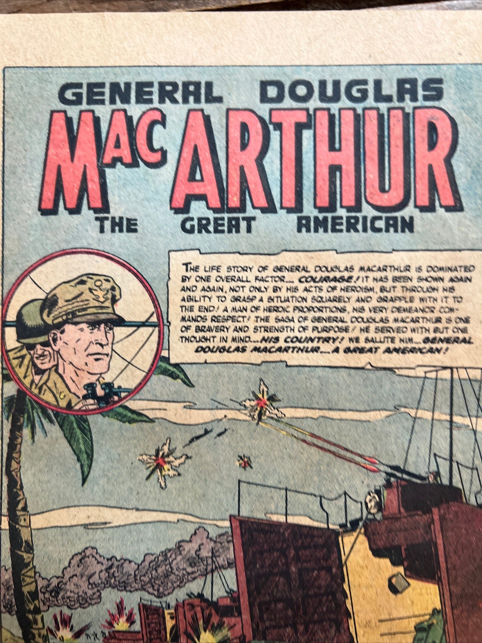 1951 General Douglas MacArthur Comic Book: Fox Feature Syndicate No.1