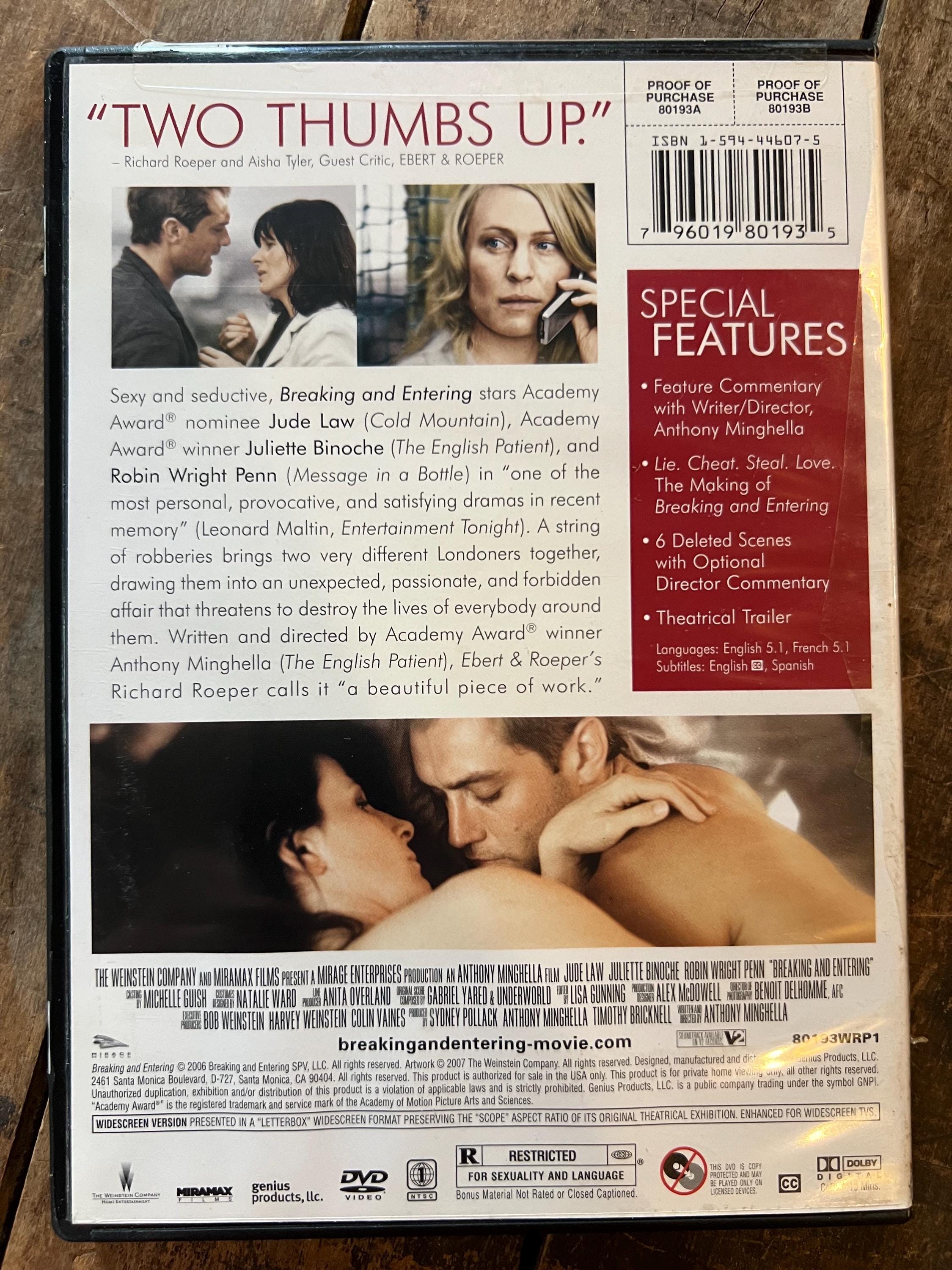 Breaking And Entering ( DVD 2006)  Starring - Jude Law & Juliette Binoche