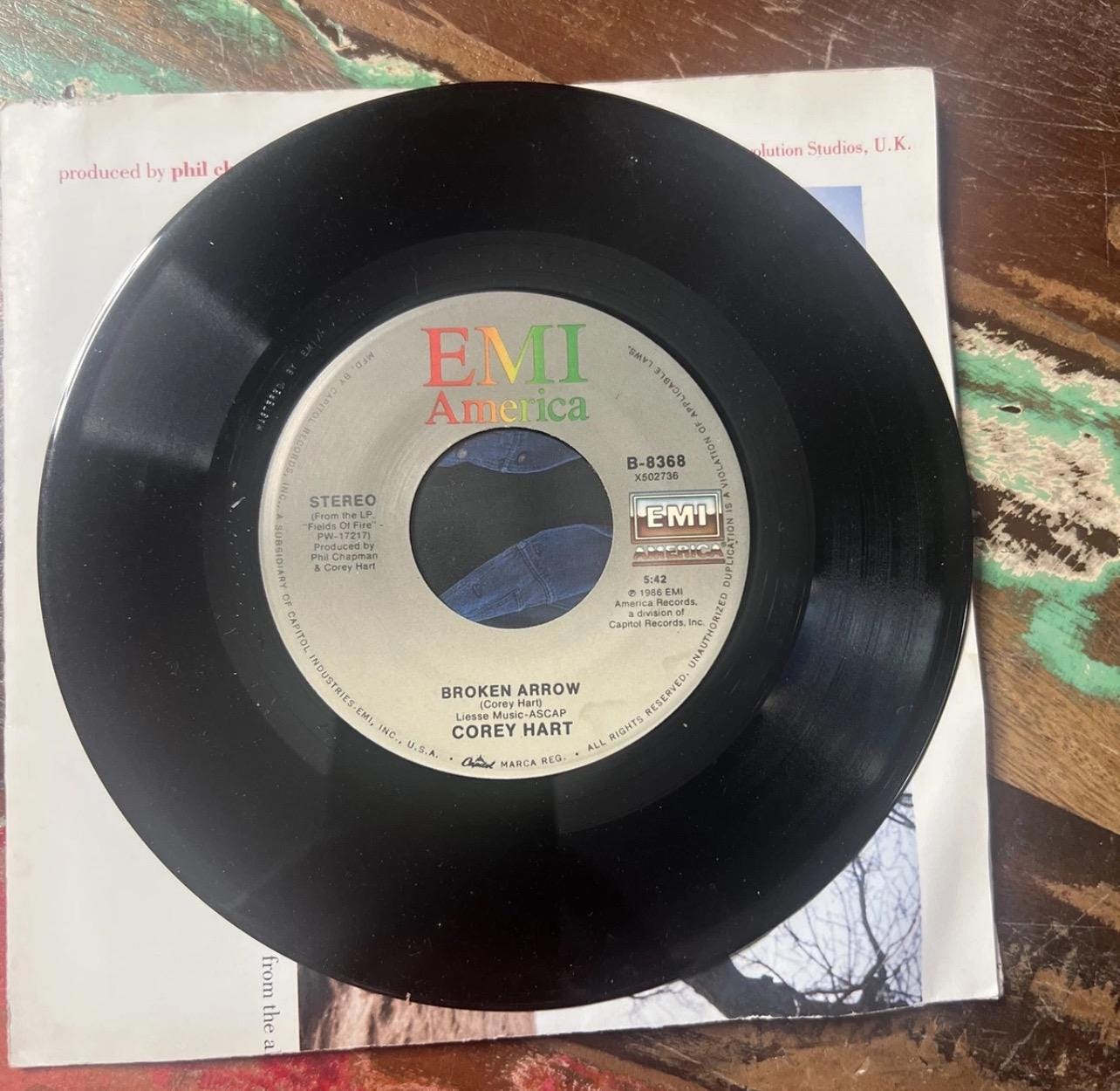 Cory Hart - Can't Stop Falling In Love - 1986 Vintage 45 Record & Sleeve
