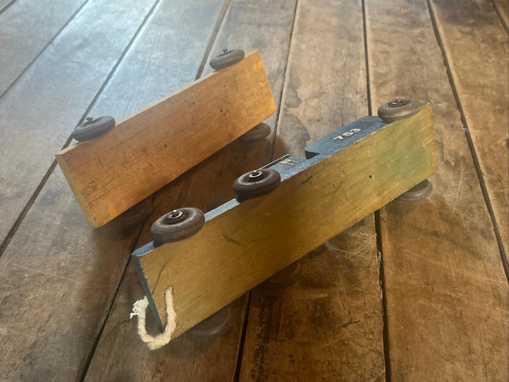 Vintage 1940s NOMA Woodies Wooden Train Set: WWII Era Toy