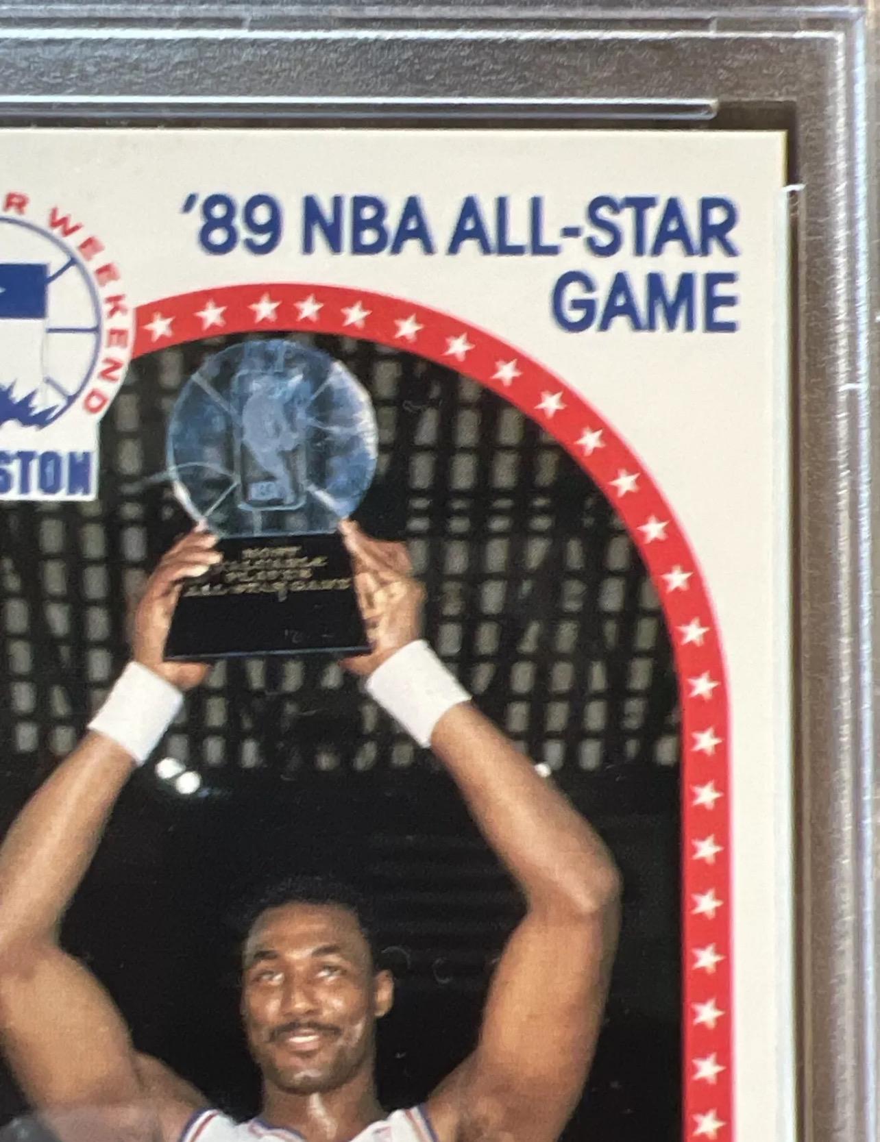 1989 NBA Hoops Karl Malone All-Star Card - PSA 8 Graded