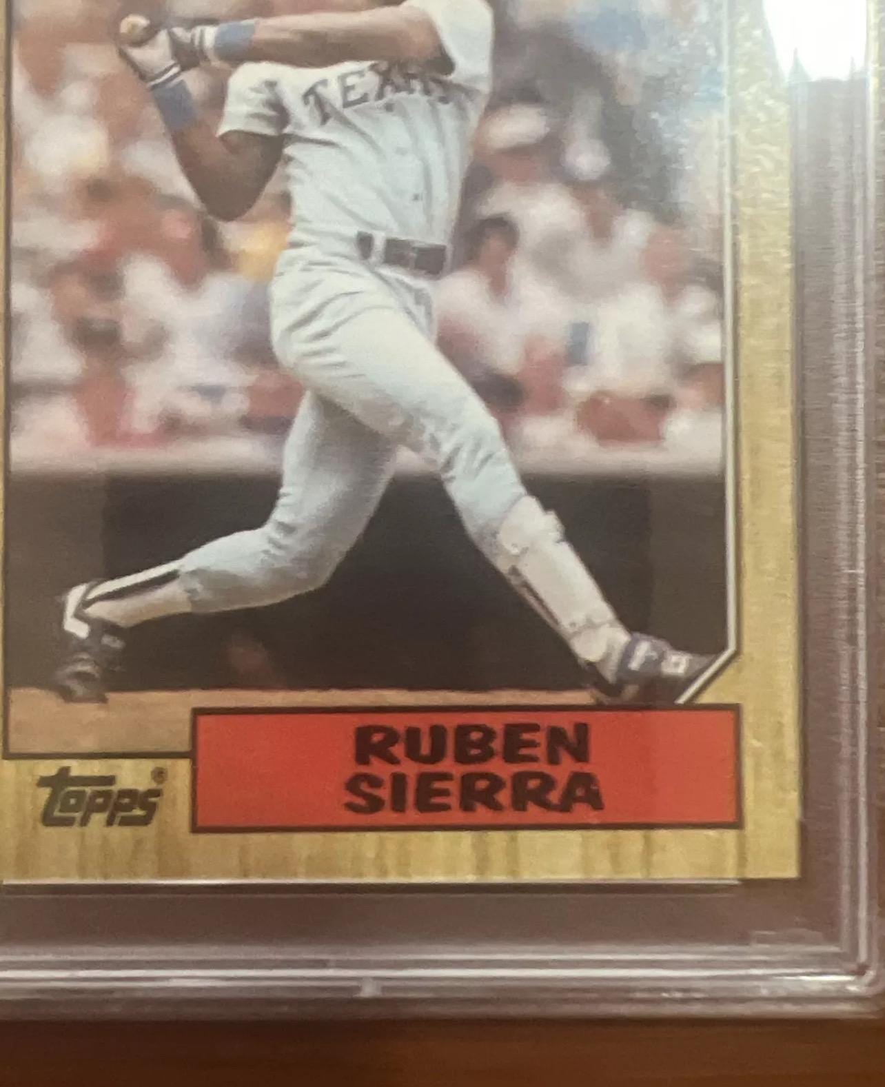 Vintage 1987 Topps Ruben Sierra Rookie Card - Texas Rangers - PSA 8 Graded