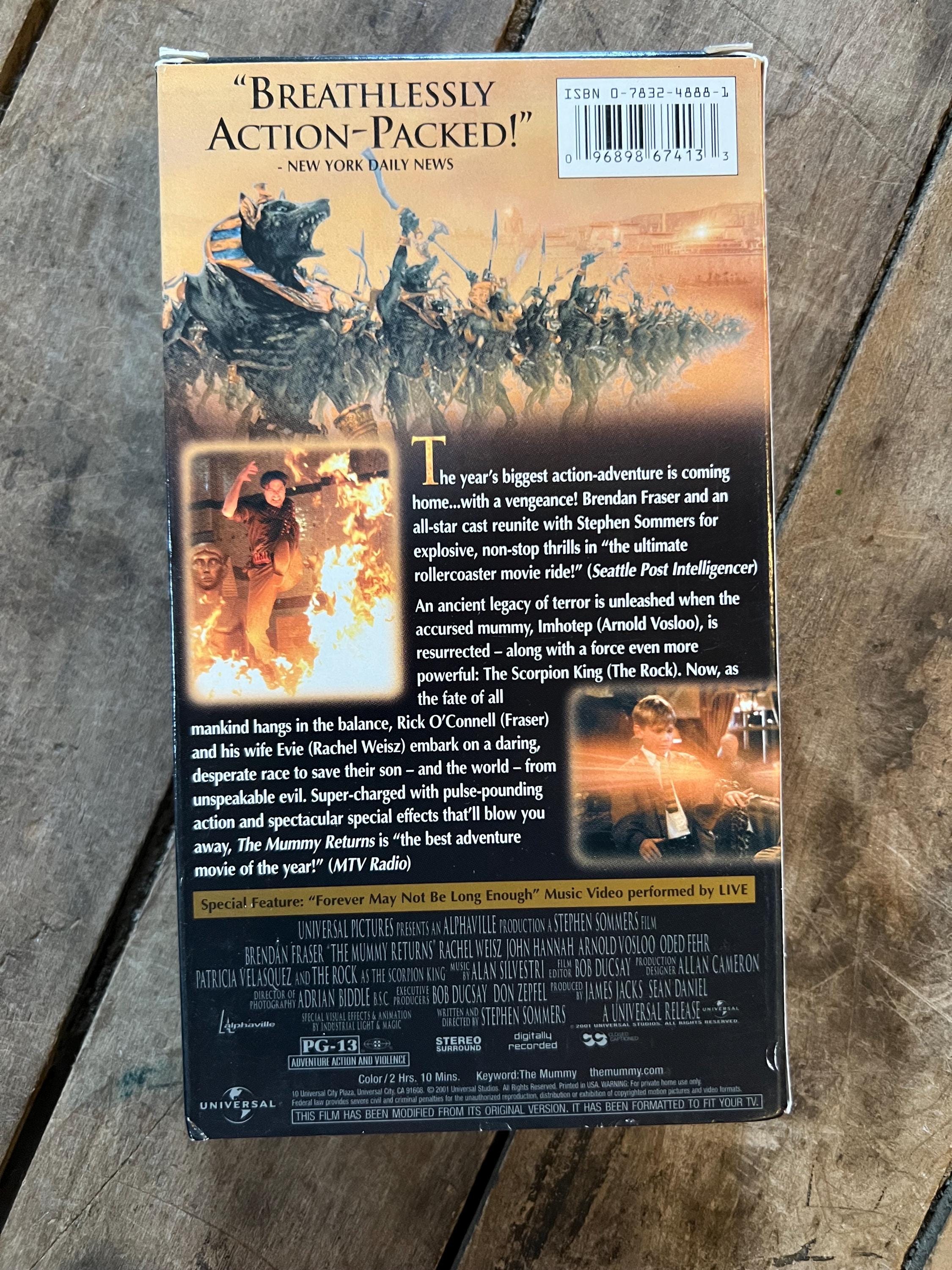 The Mummy Returns ( VHS 2001) Starring - Brendan Fraser, Rachel Weisz & Dwayne Johnson