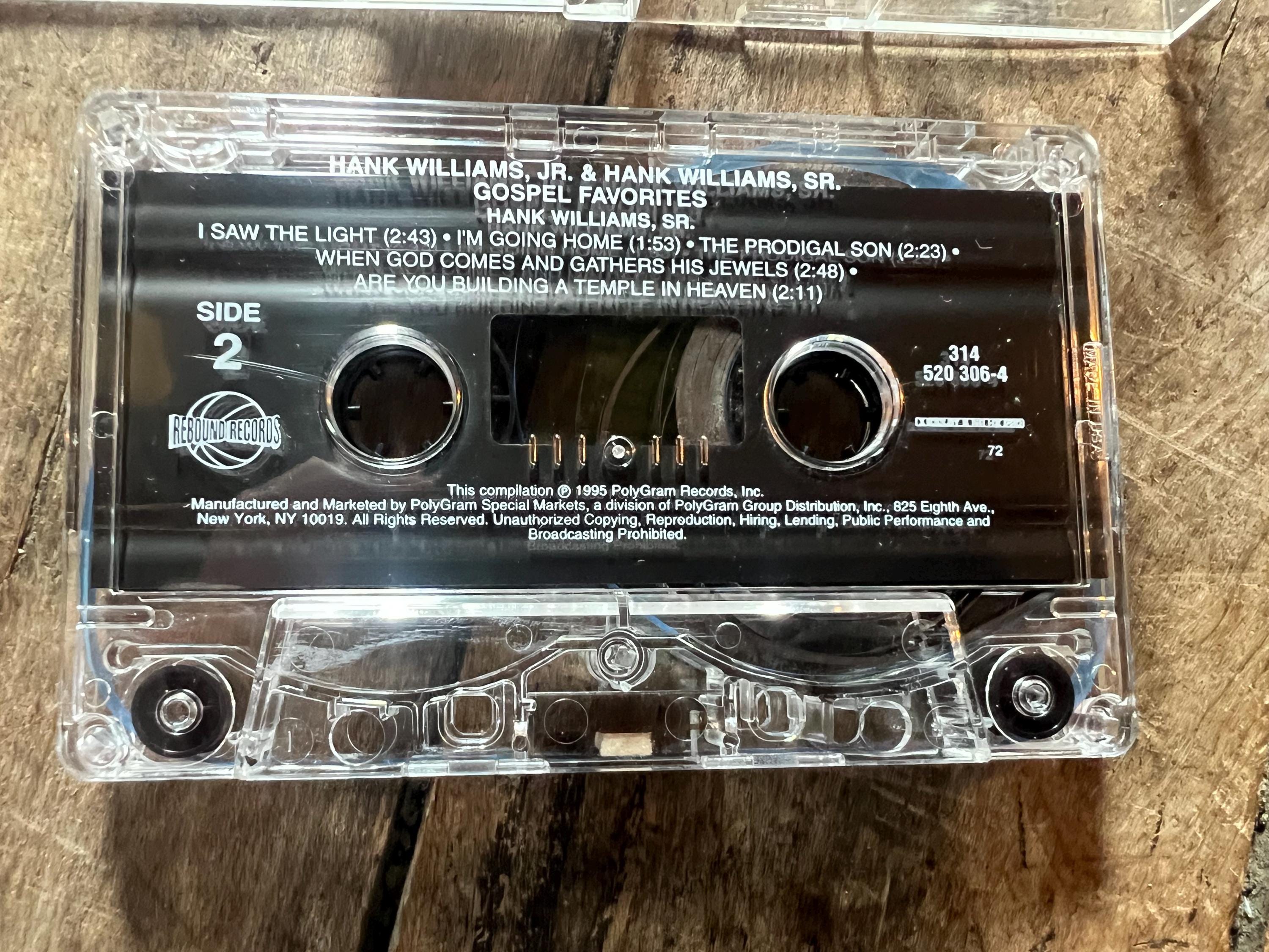 Hank Williams Gospel Cassette Tape: Back to Back Favorites - Rebound Records