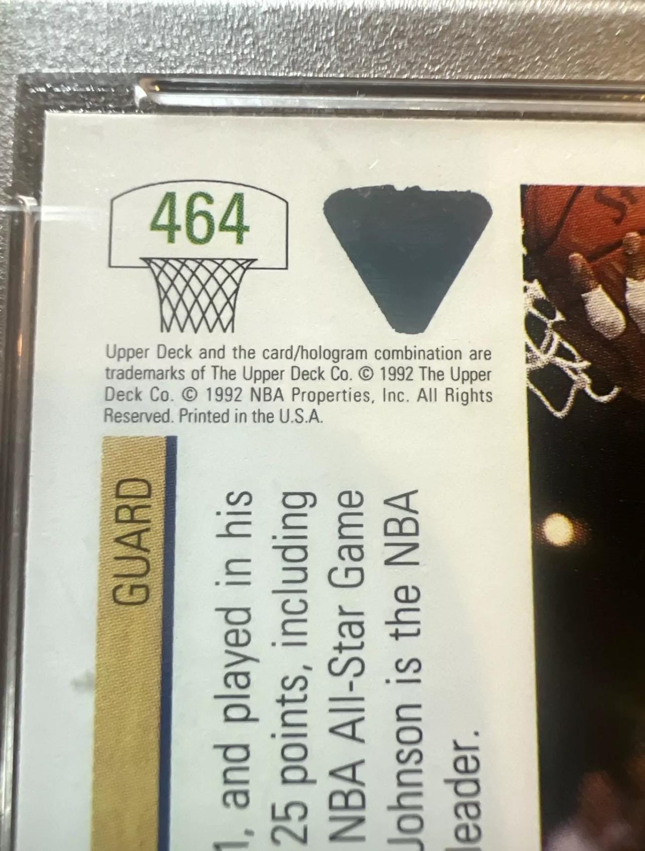 Vintage 1991 Upper Deck Magic Johnson All-Star Card - PSA 8