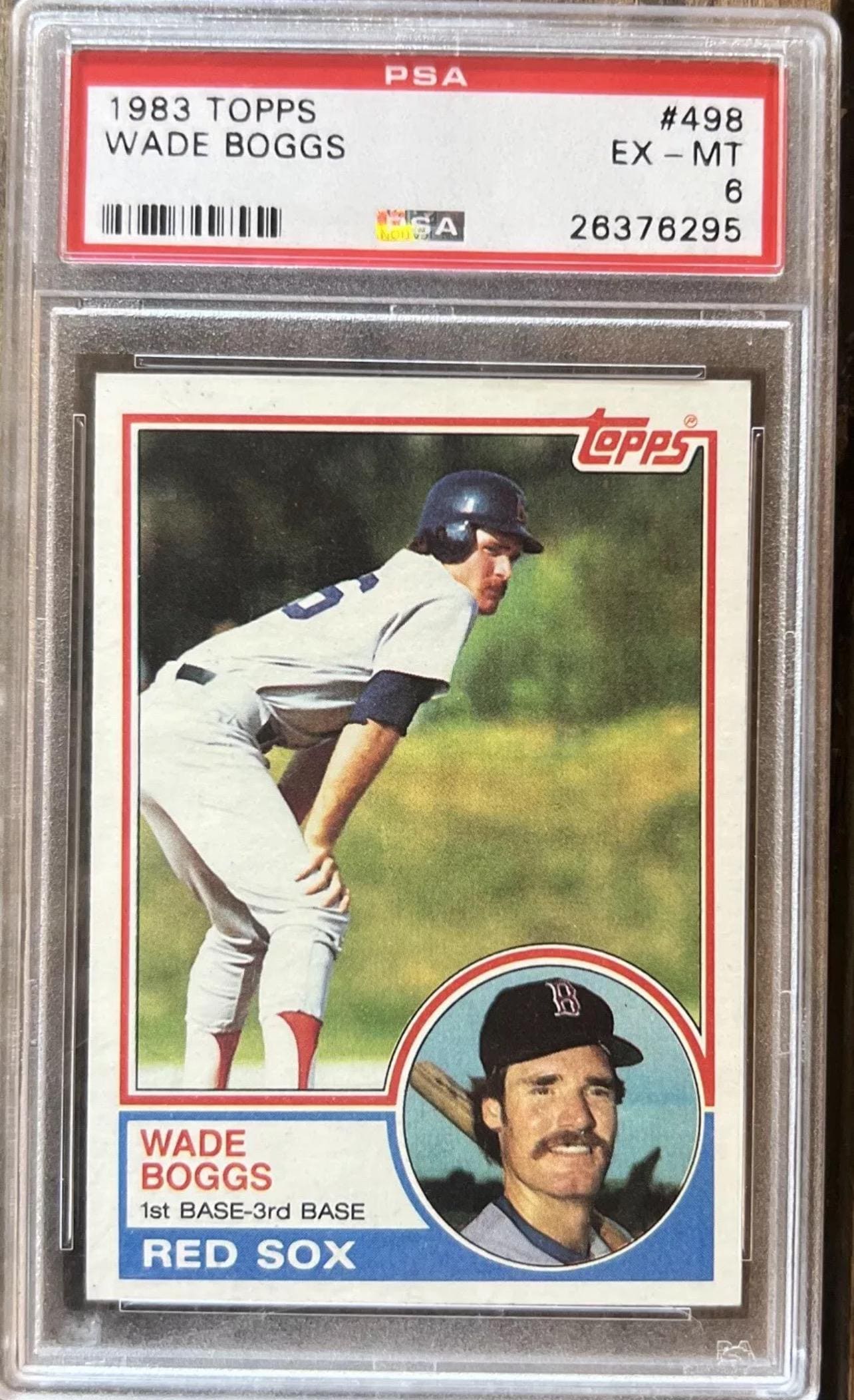1983 Topps Wade Boggs Rookie Card - PSA 6 - Boston Red Sox