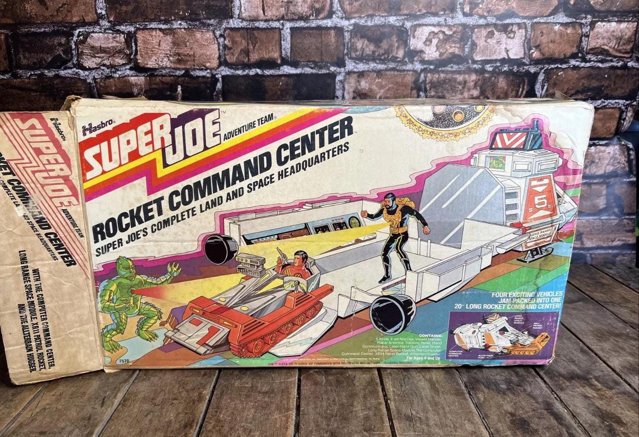 Vintage 1977 Hasbro - GI JOE SUPERJOE - Rocket Command Center #7570 Original Box