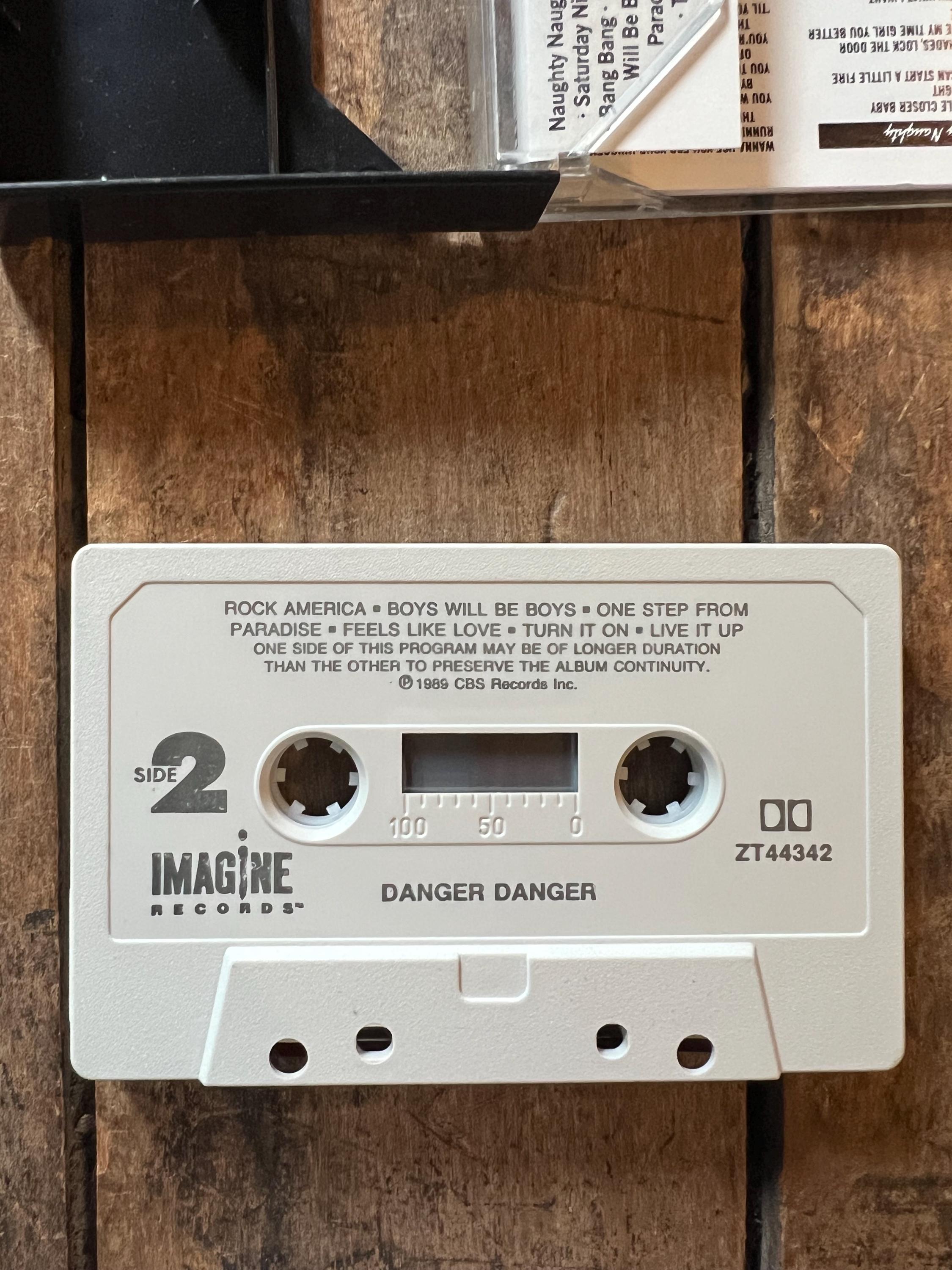 1989 DANGER DANGER Cassette Tape - Imagine Records - Glam Hard Rock