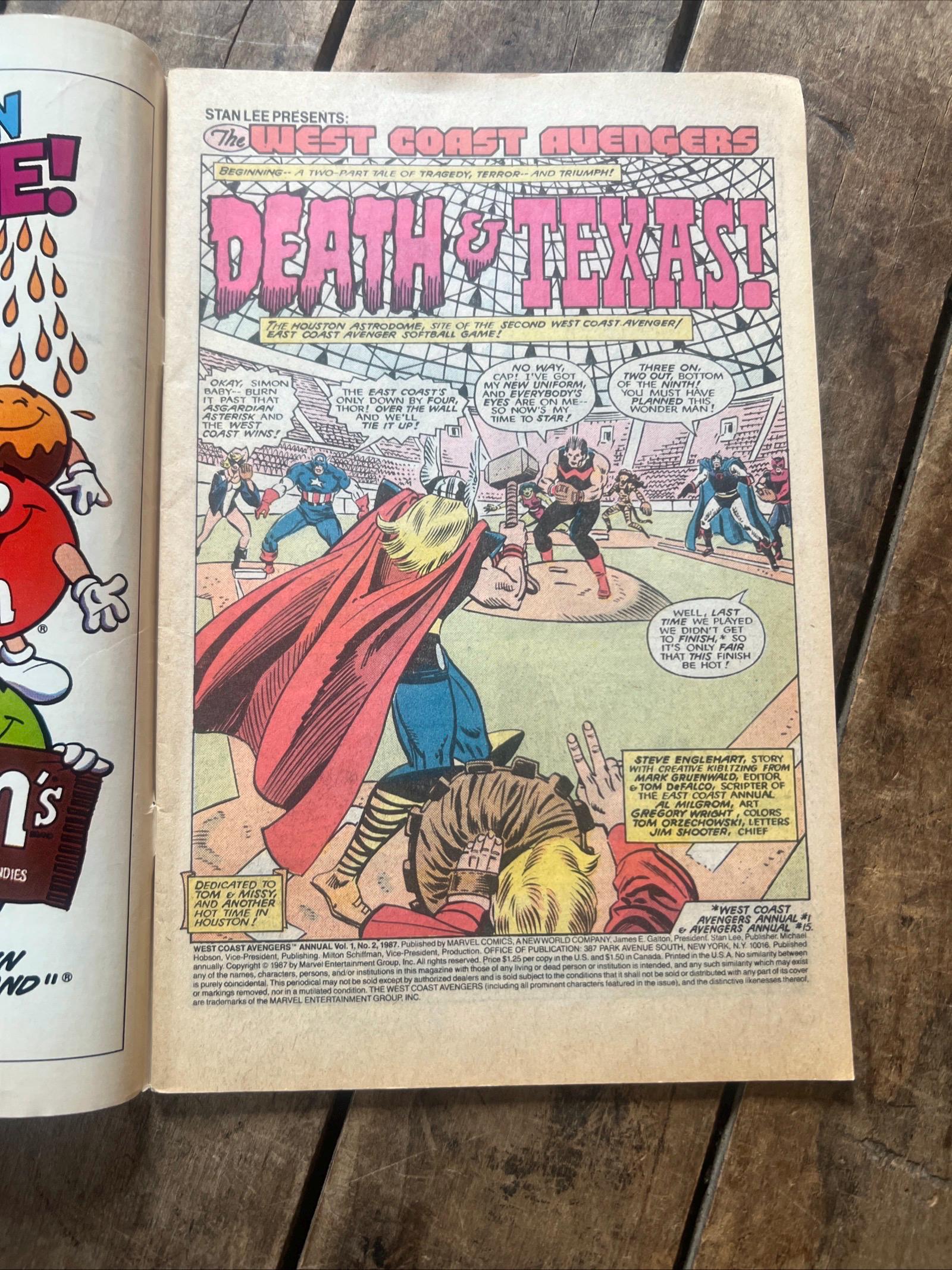 West Coast Avengers Annual #2 Newsstand Edition (1987) Marvel Comics Giant Sized Annual