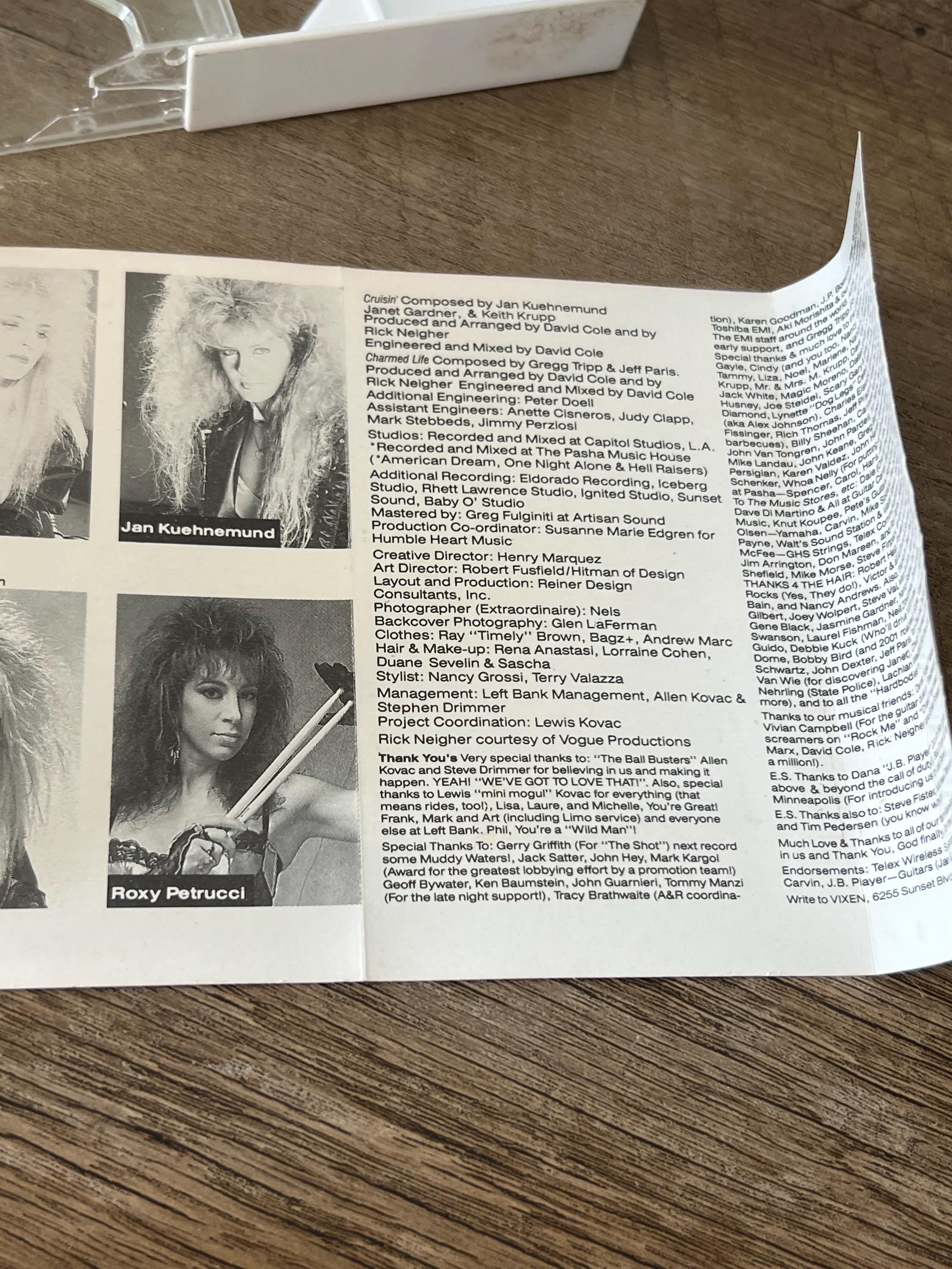 1988 VIXEN Cassette Tape - EMI Manhattan Records - Retro Rock