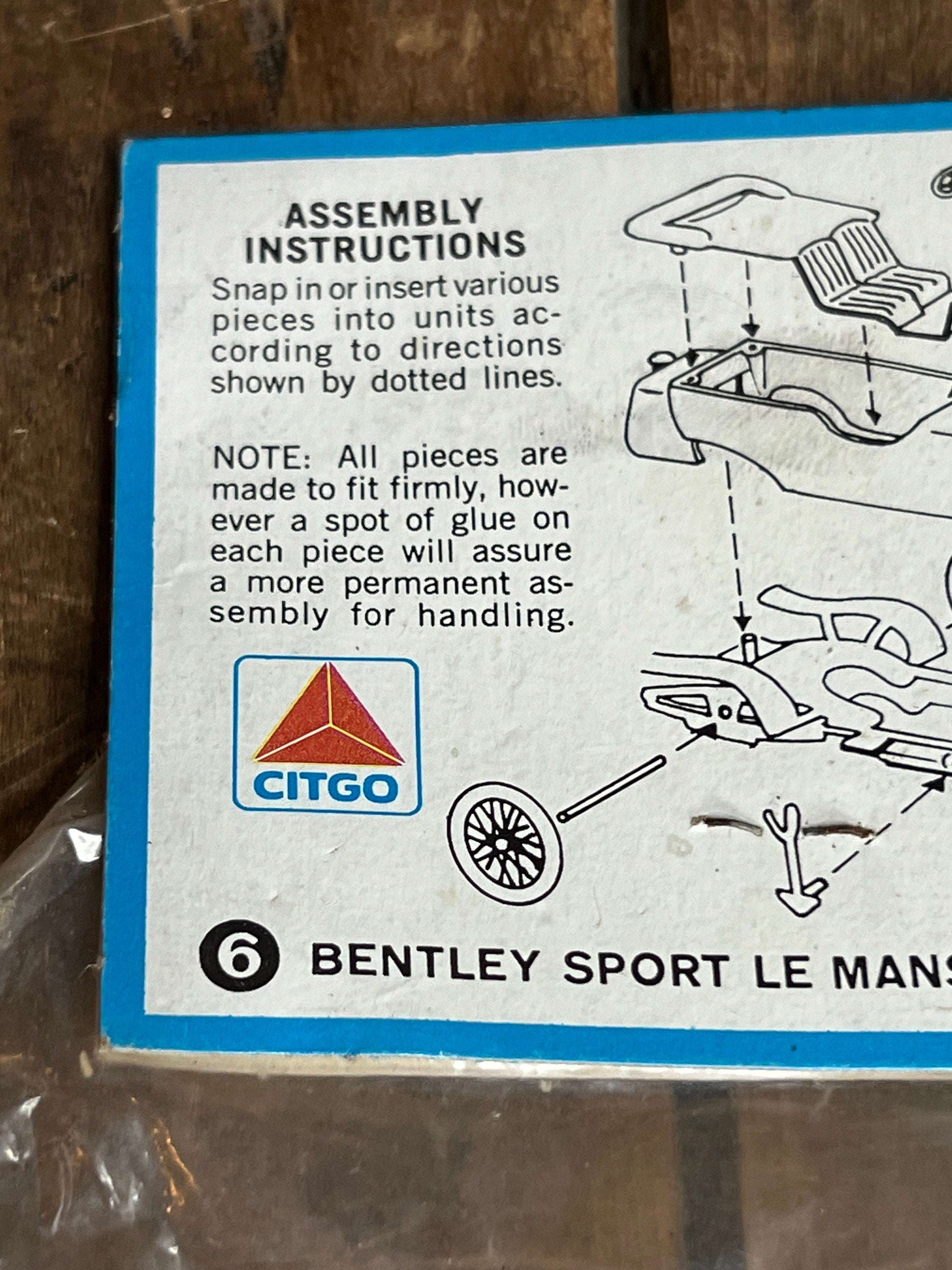 Vintage 1960s Citgo 1929 Bentley Sport Le Mans Model Car - NOS Collectible