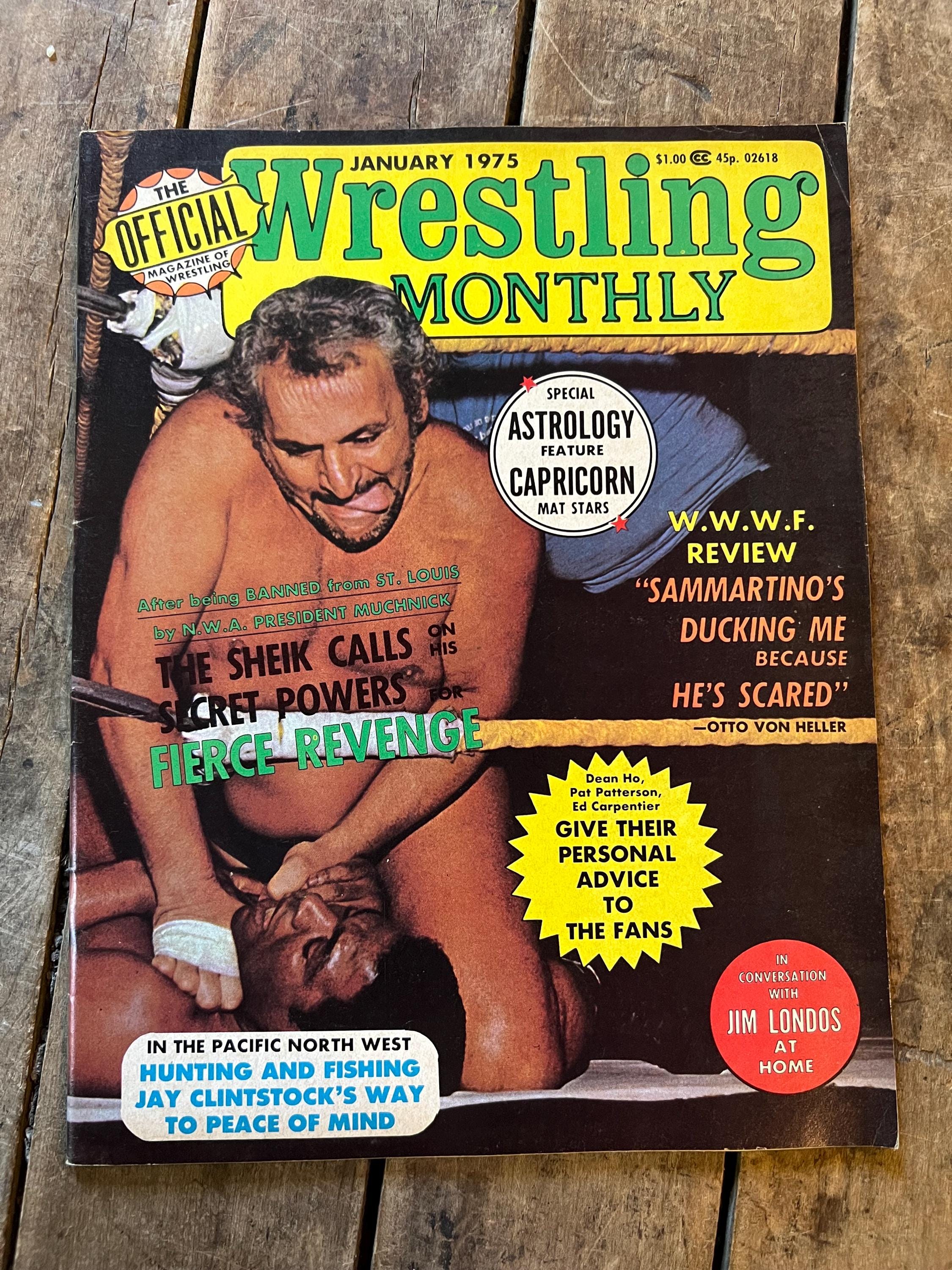The Official Wrestling Monthly Magazine - January 1975 Issue - WWF / WWE