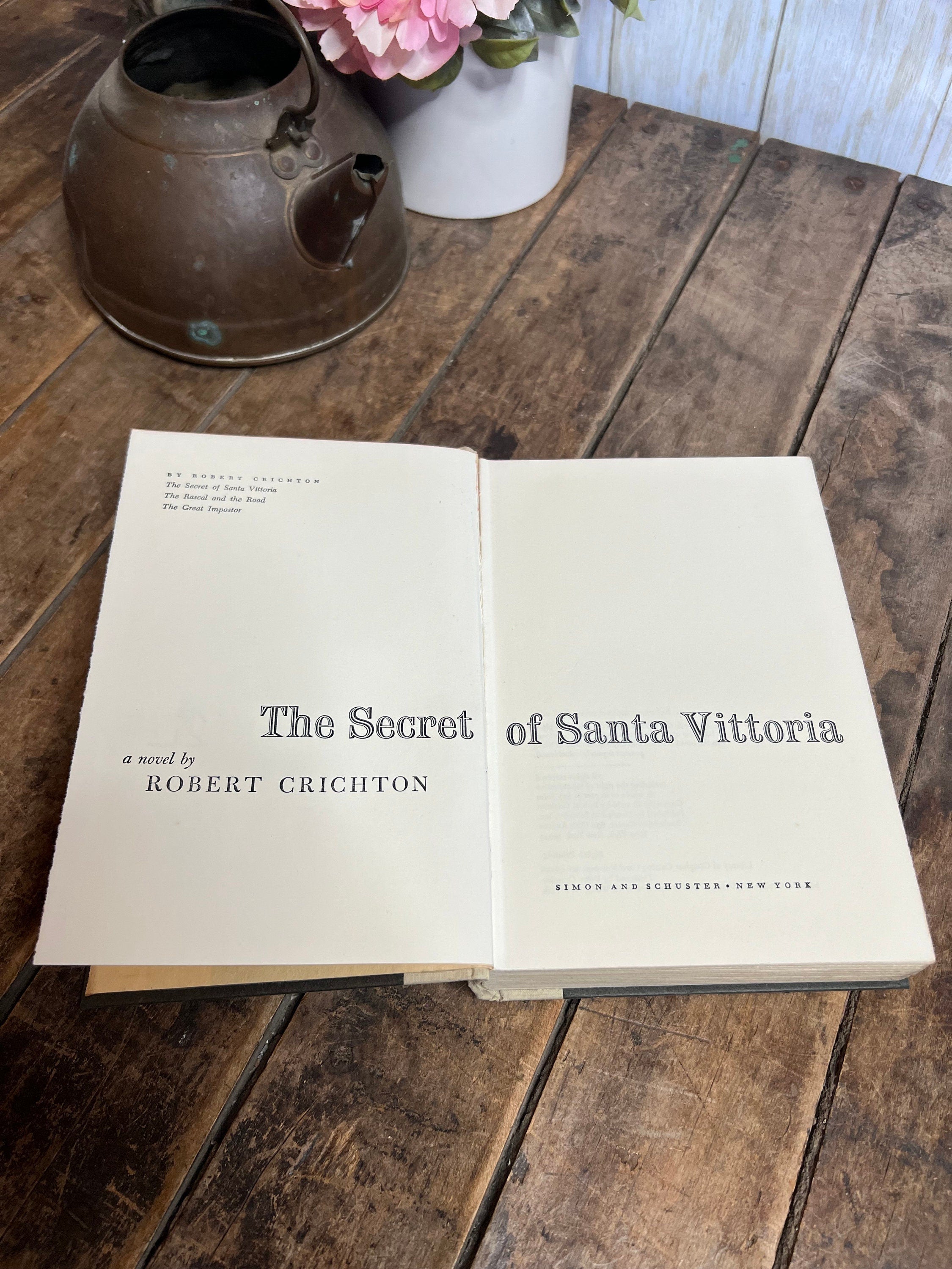 The Secret of Santa Vittoria Hardcover Book - 1966 8th Printing