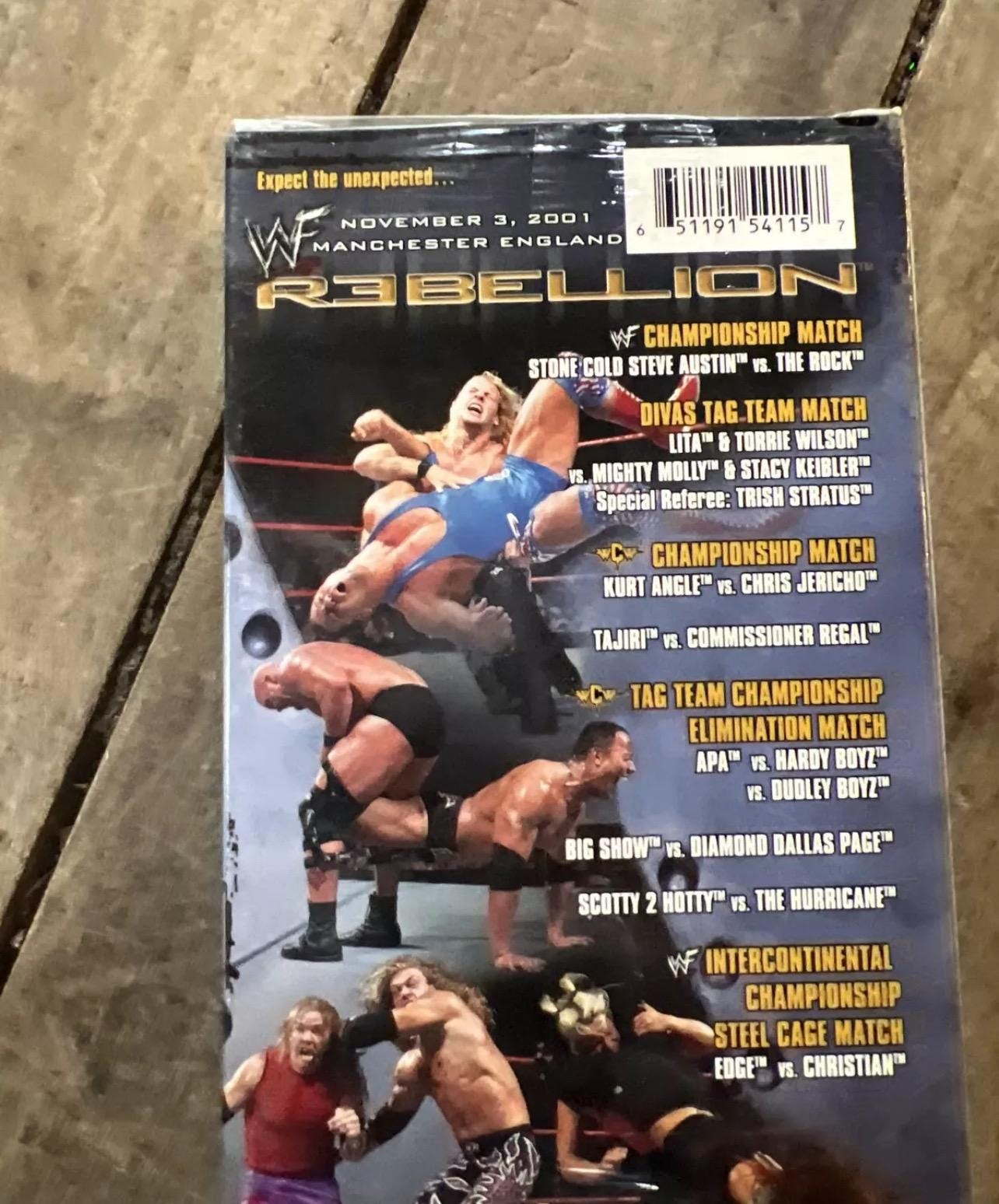 WWF Rebellion VHS: Manchester 2001, New Sealed Wrestling Collectible