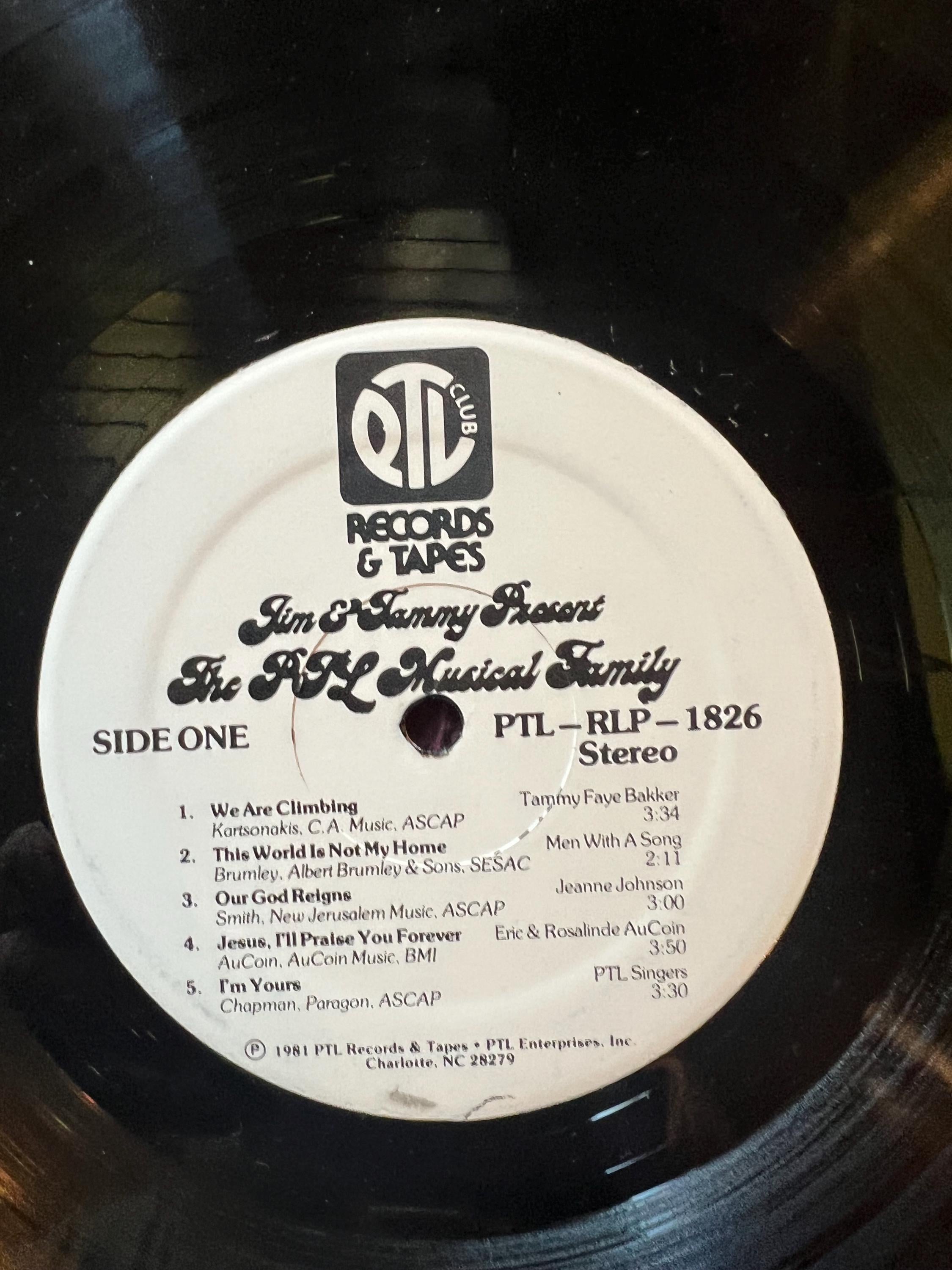 Jim & Tammy - The PTL Musical Family LP: 1981 Gospel Vinyl Record