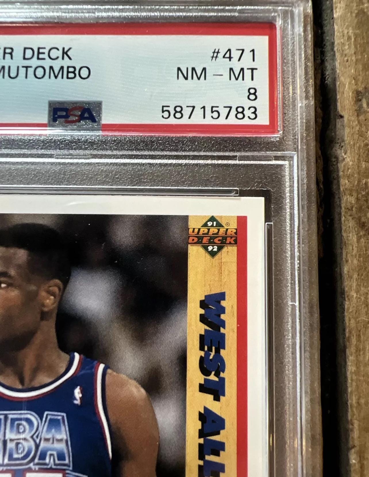 1991 Dikembe Mutombo Upper Deck All-Star Card - PSA 8