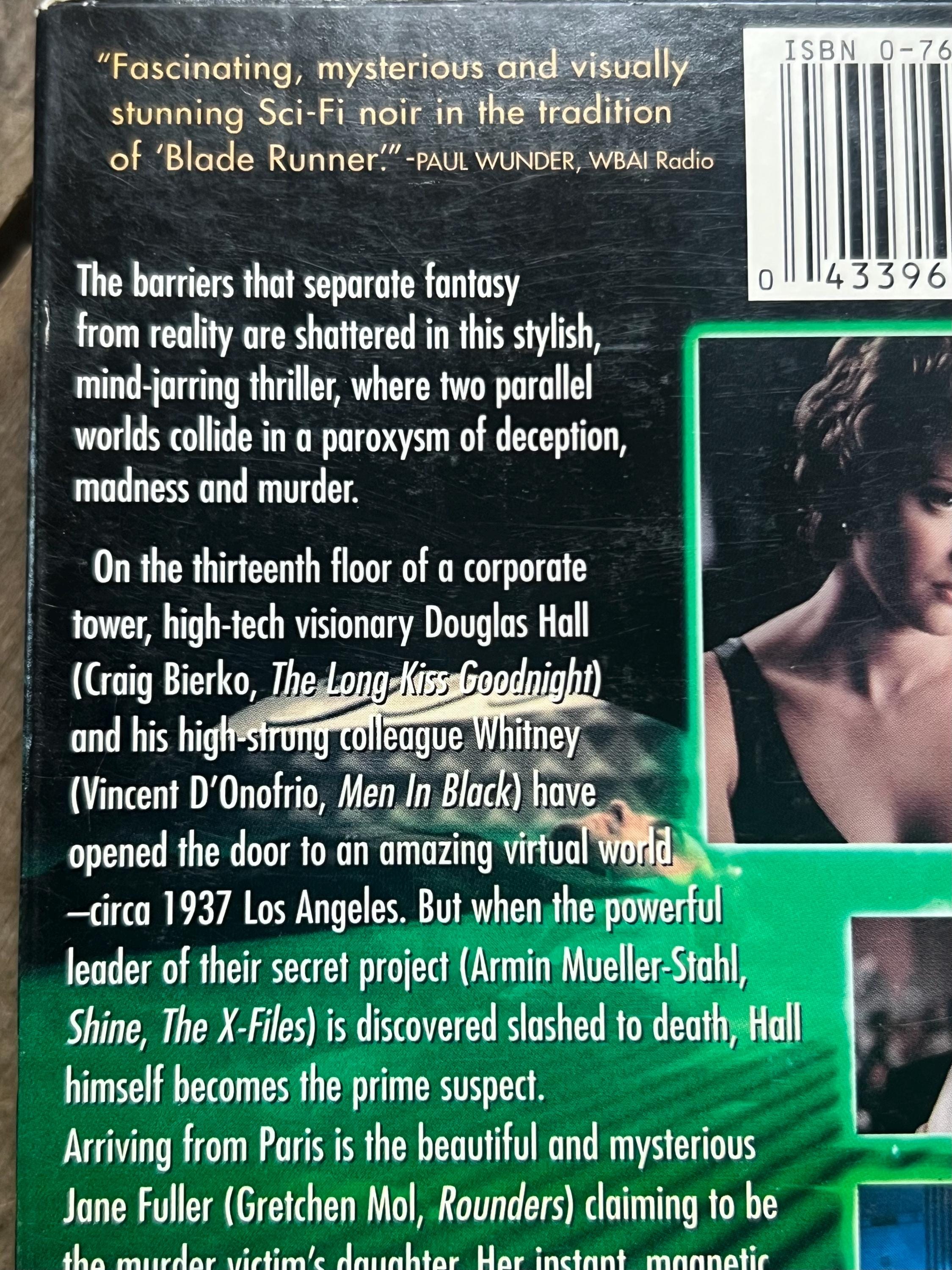 The Thirteenth Floor - VHS Movie ( 1999 ) - Starring Gretchen Mol & Craig Bierko