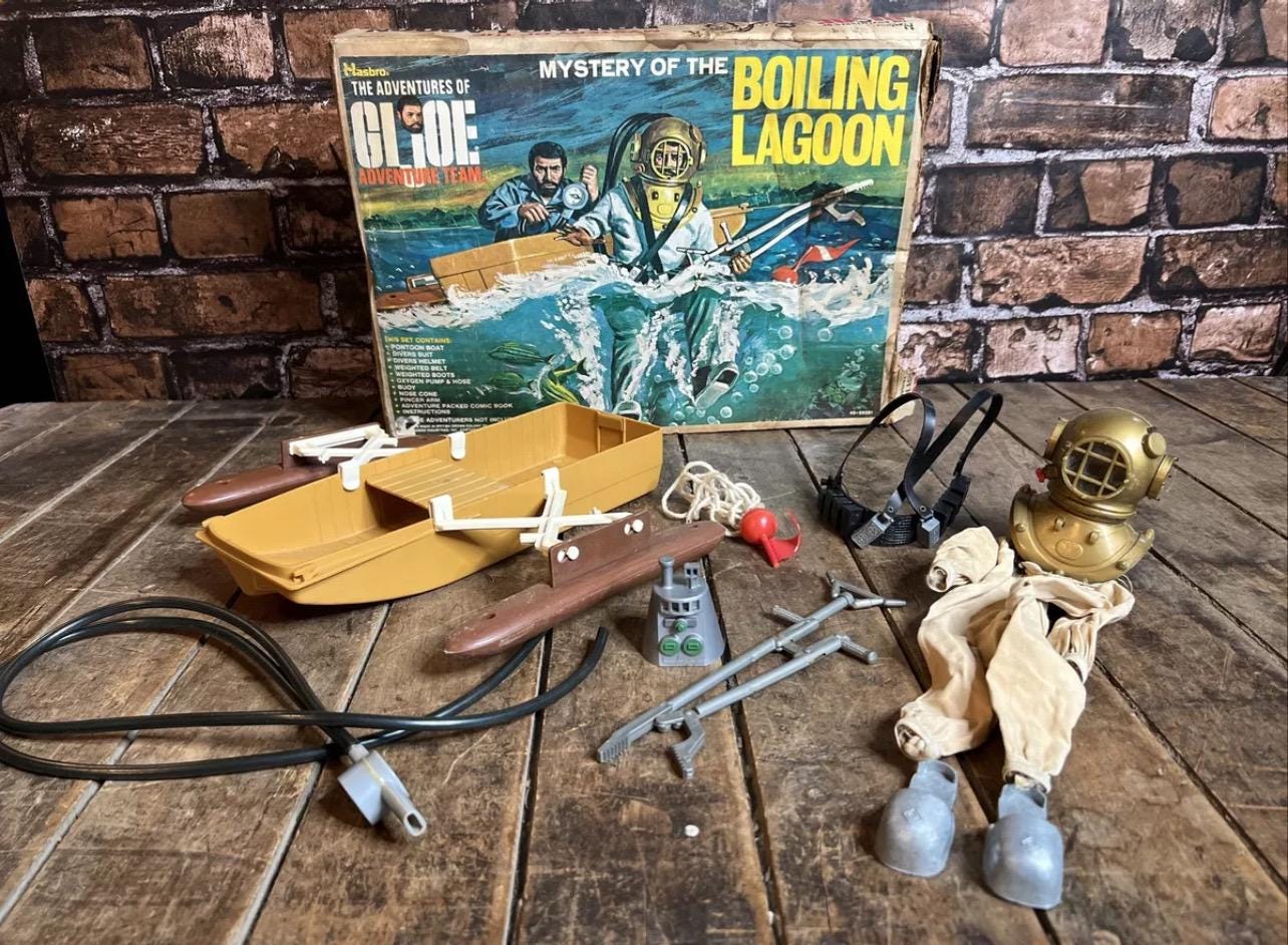 Vintage 1973 Hasbro - GI JOE - Mystery Of The Boiling Lagoon Set #7431.16 Original Box