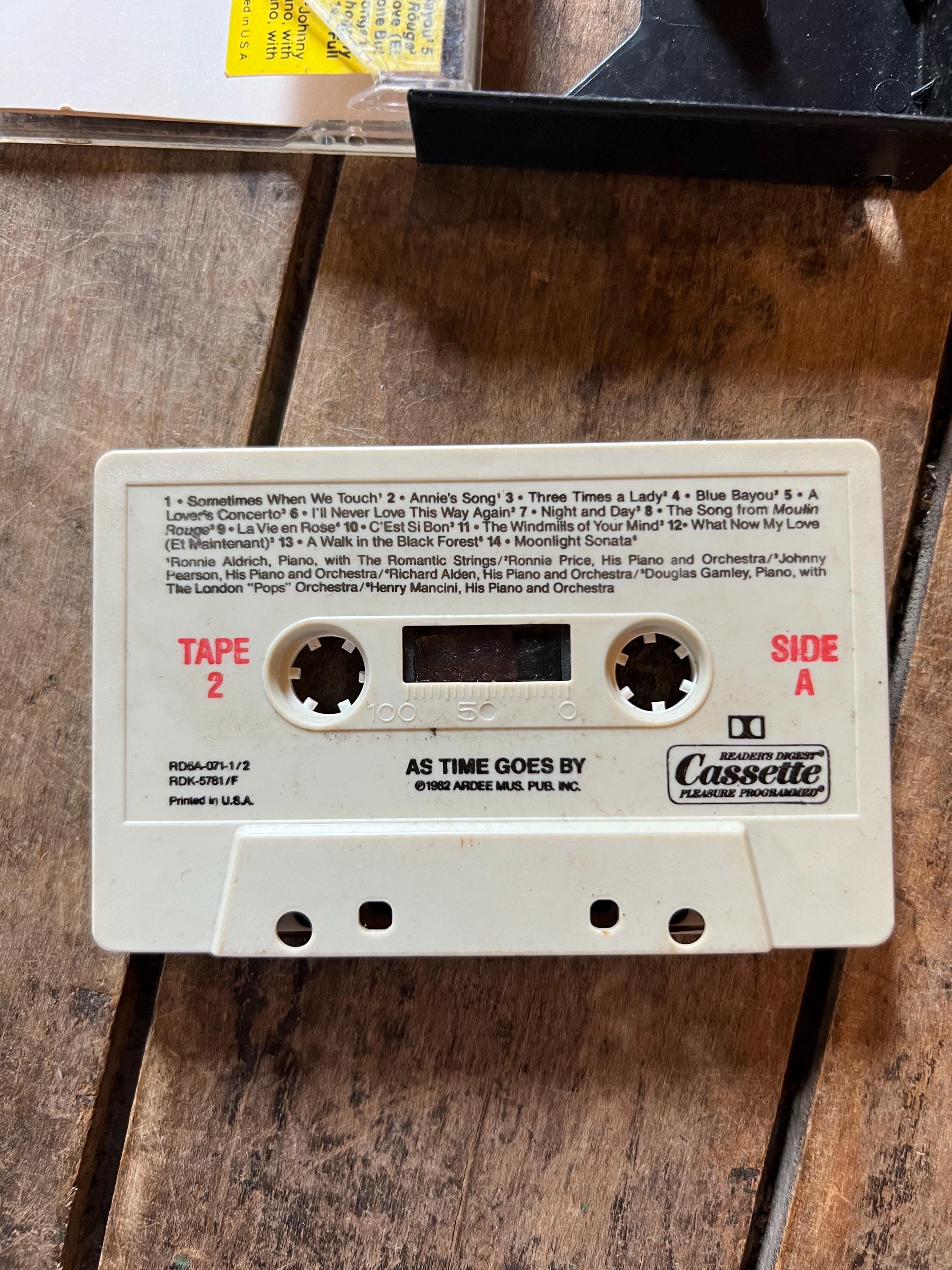 Readers Digest "As Time Goes By" Cassette Tape: Retro Easy Listening Romance