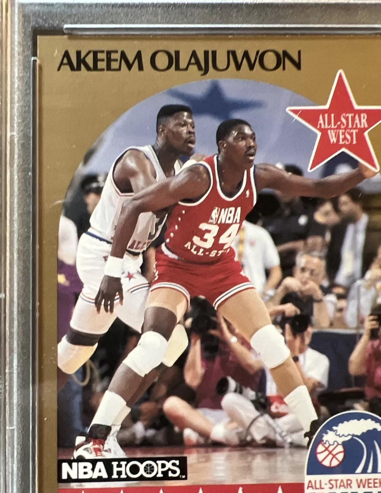 Akeem Olajuwon 1990 NBA Hoops All-Star Card - PSA 9 Mint