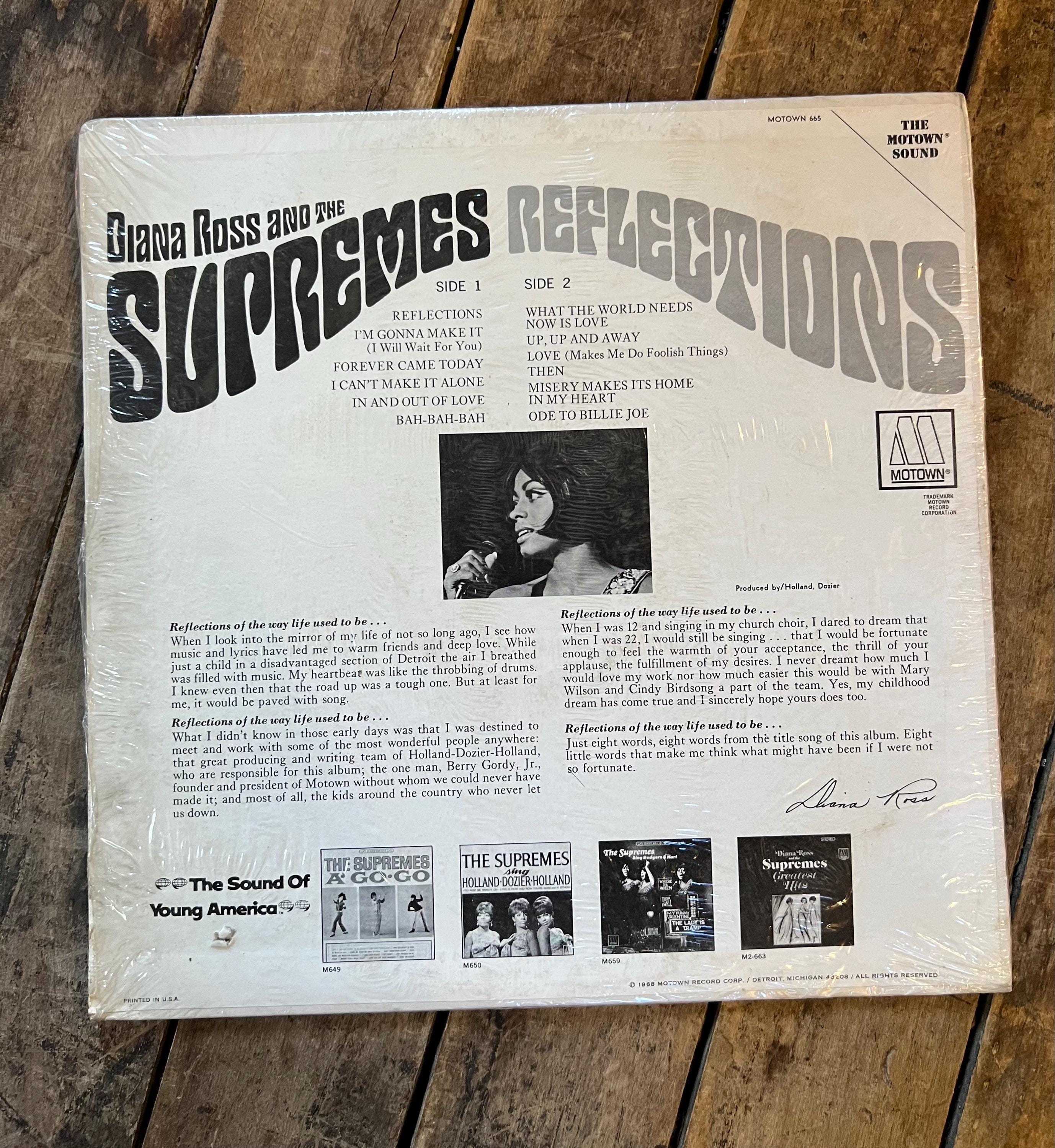 Vintage 1968 Diana Ross & The Supremes "Reflections" LP - Motown Funk Soul