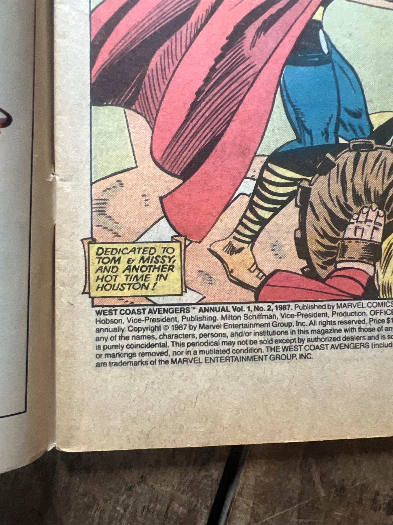 West Coast Avengers Annual #2 Newsstand Edition (1987) Marvel Comics Giant Sized Annual