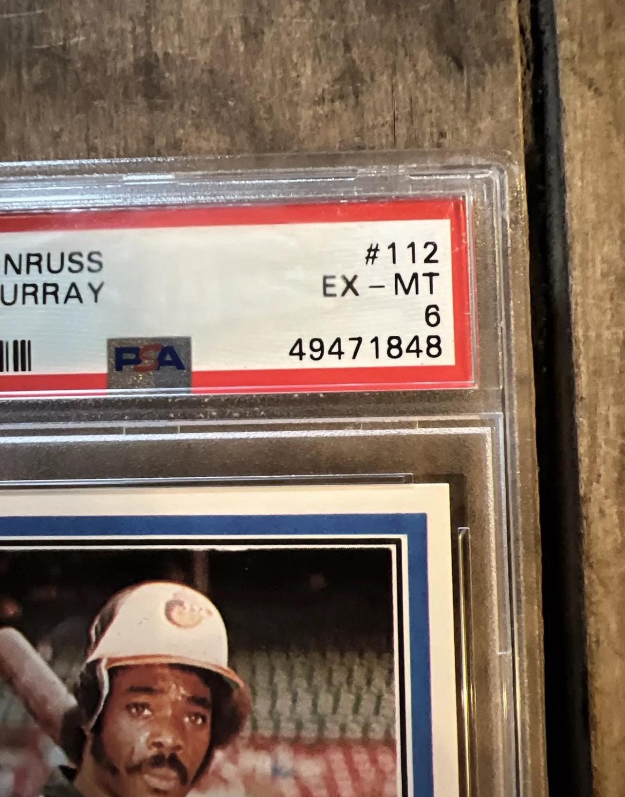 1981 Donruss Eddie Murray Baseball Card - PSA 6 Graded Orioles HOF