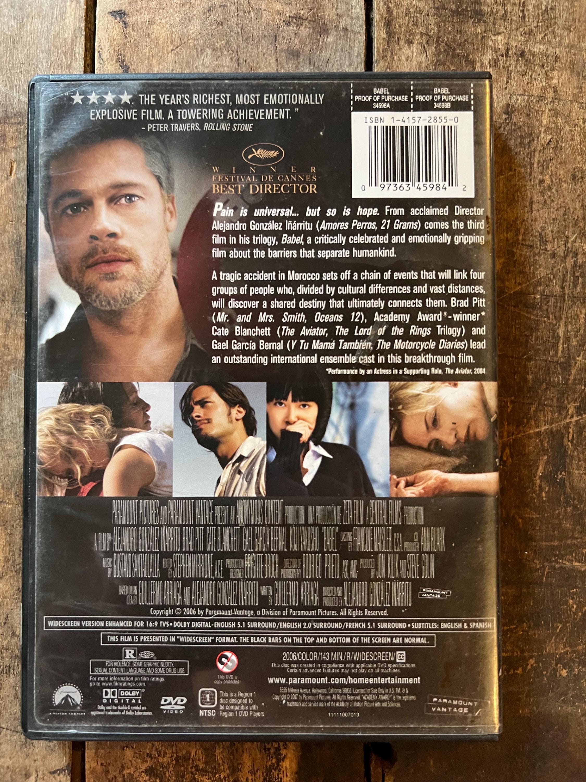 BABEL ( DVD 2006 )  Drama / Thriller Starring Brad Pitt & Cate Blanchett