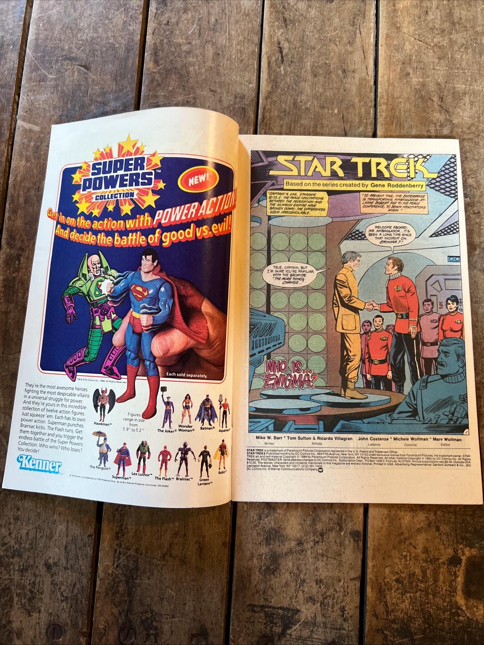 Star Trek #6 Direct Edition (1984) DC COMICS - Captain Kirk Cover 75 Cents