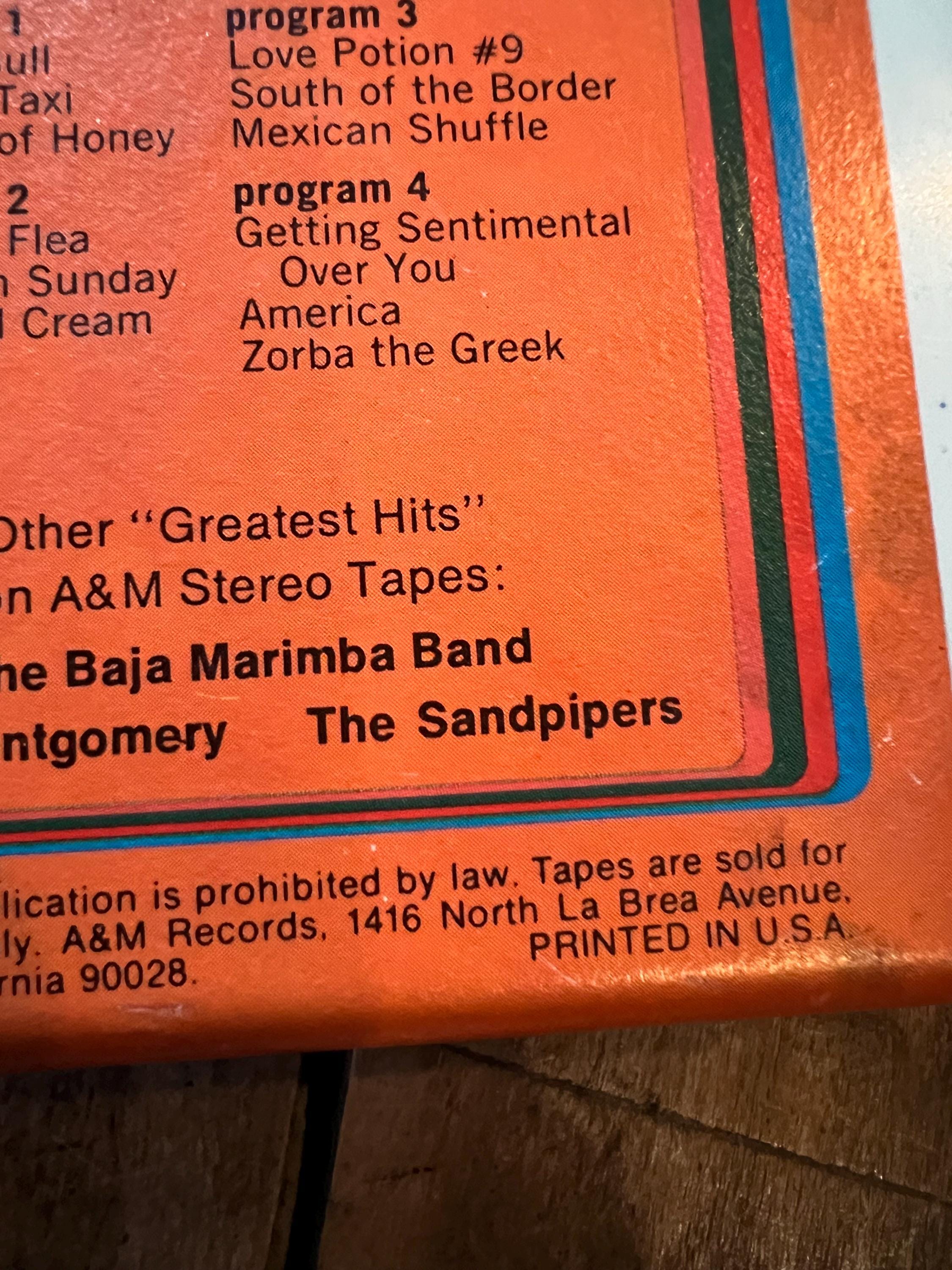 1970 Herb Alpert and The Tijuana Brass Greatest Hits - A&M Records 8-Track Tape