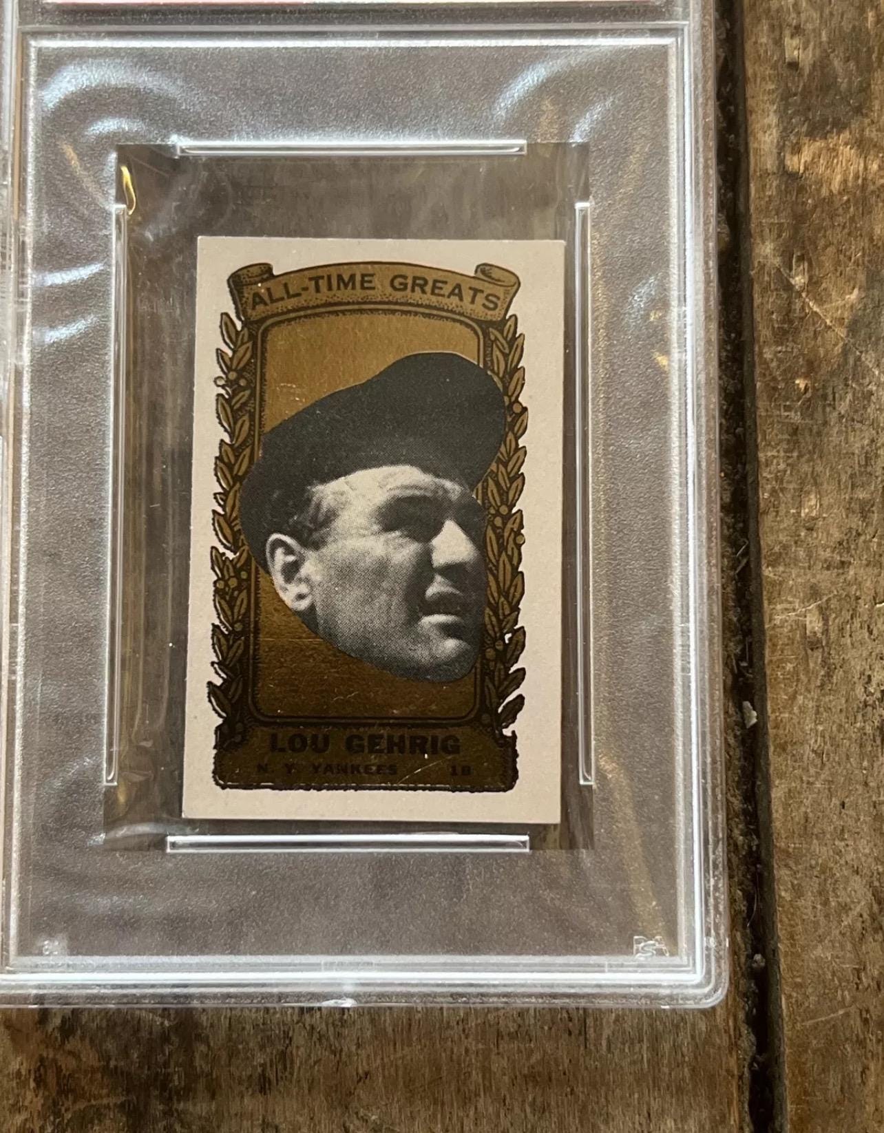 1963 Bazooka Lou Gehrig Baseball Card - All-Time Greats, PSA 6