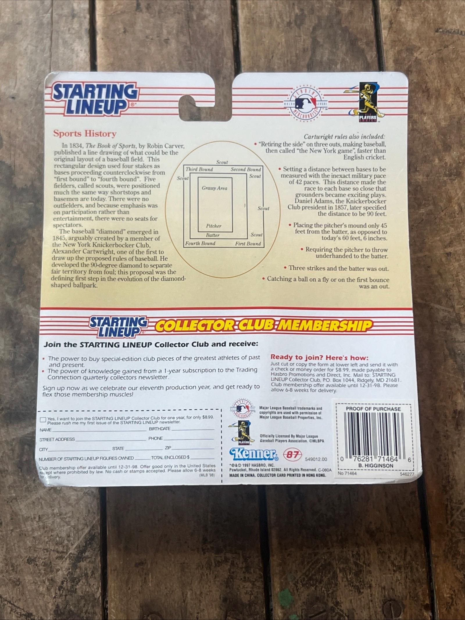 1998 Starting Lineup MLB Detroit Tigers Bobby Higginson Action Figure