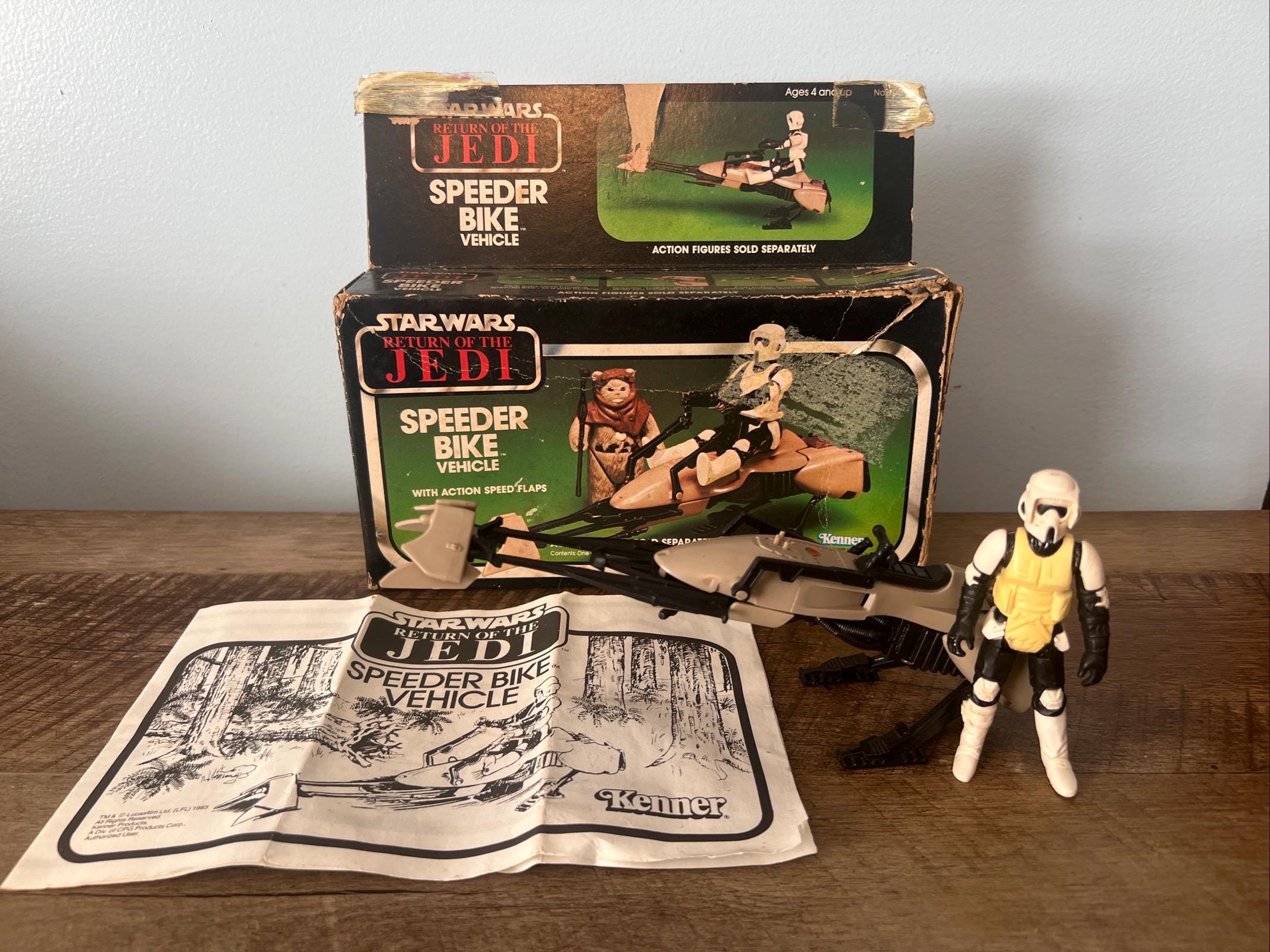 1983 Kenner Star Wars Speeder Bike with Stormtrooper & Box