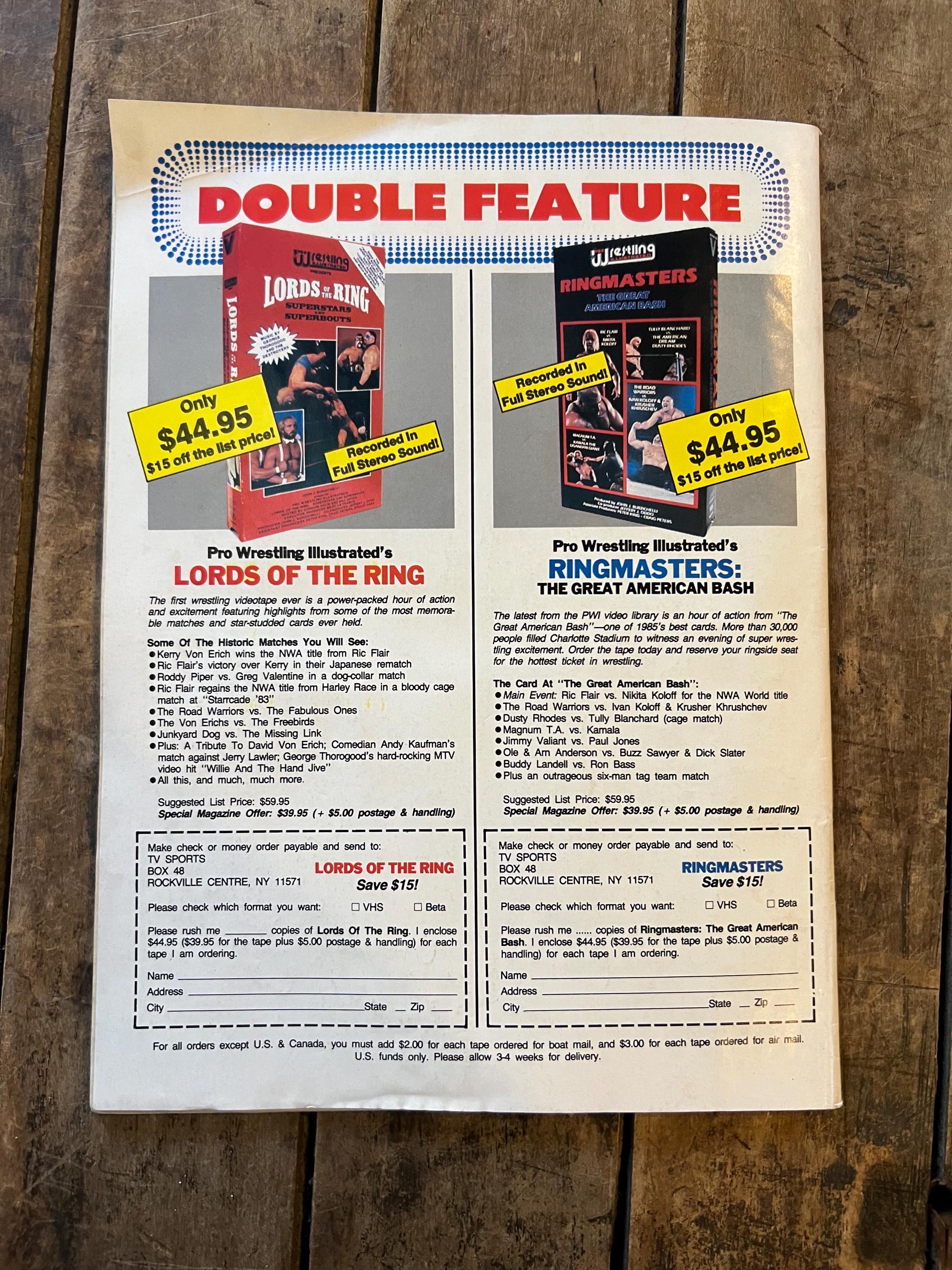 Sports Review Wrestling Magazine  - August 1988 - WWF WWE - Ultimate Warrior