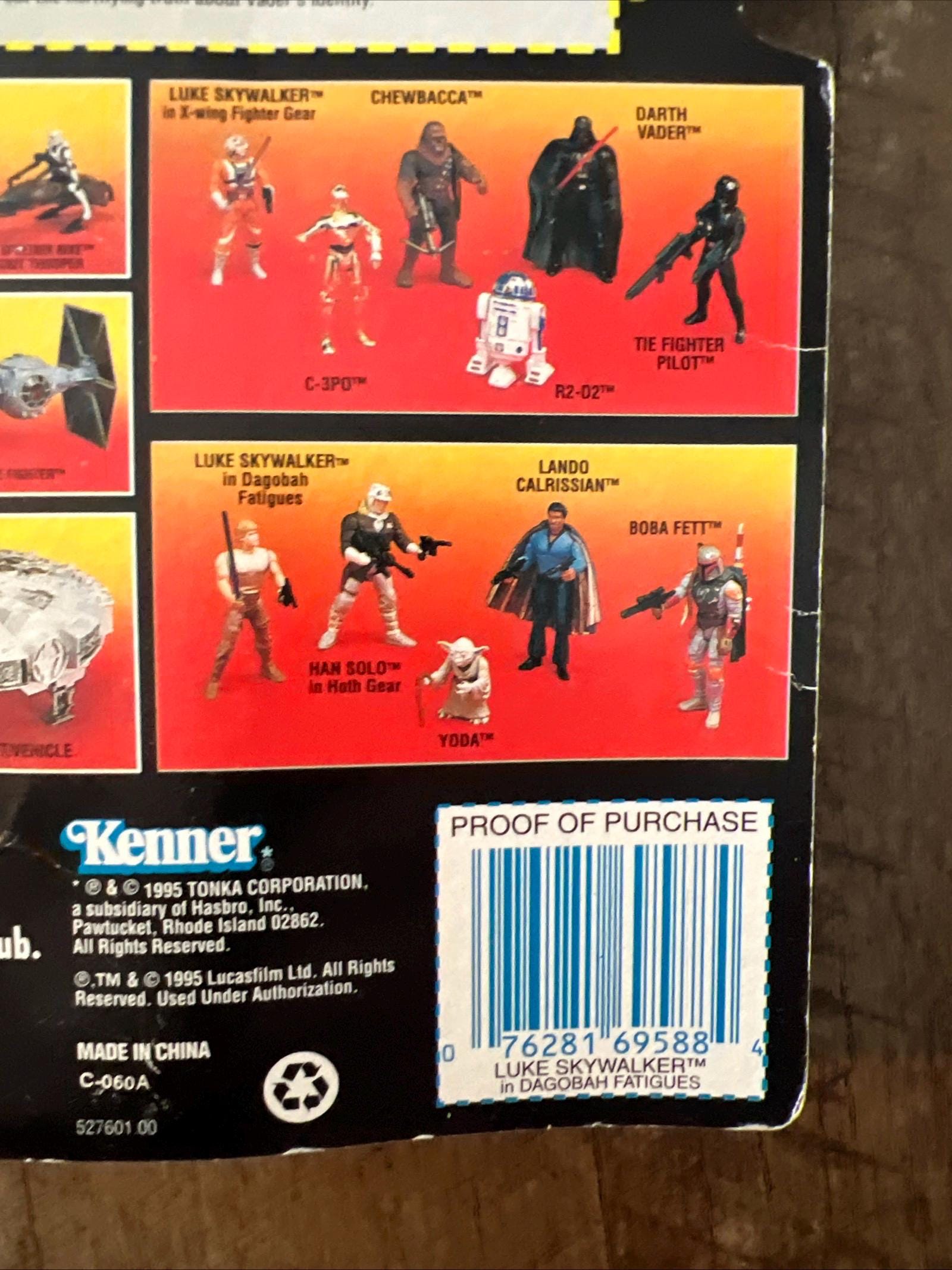 1995 Star Wars Luke Skywalker Dagobah Fatigues Action Figure MOC