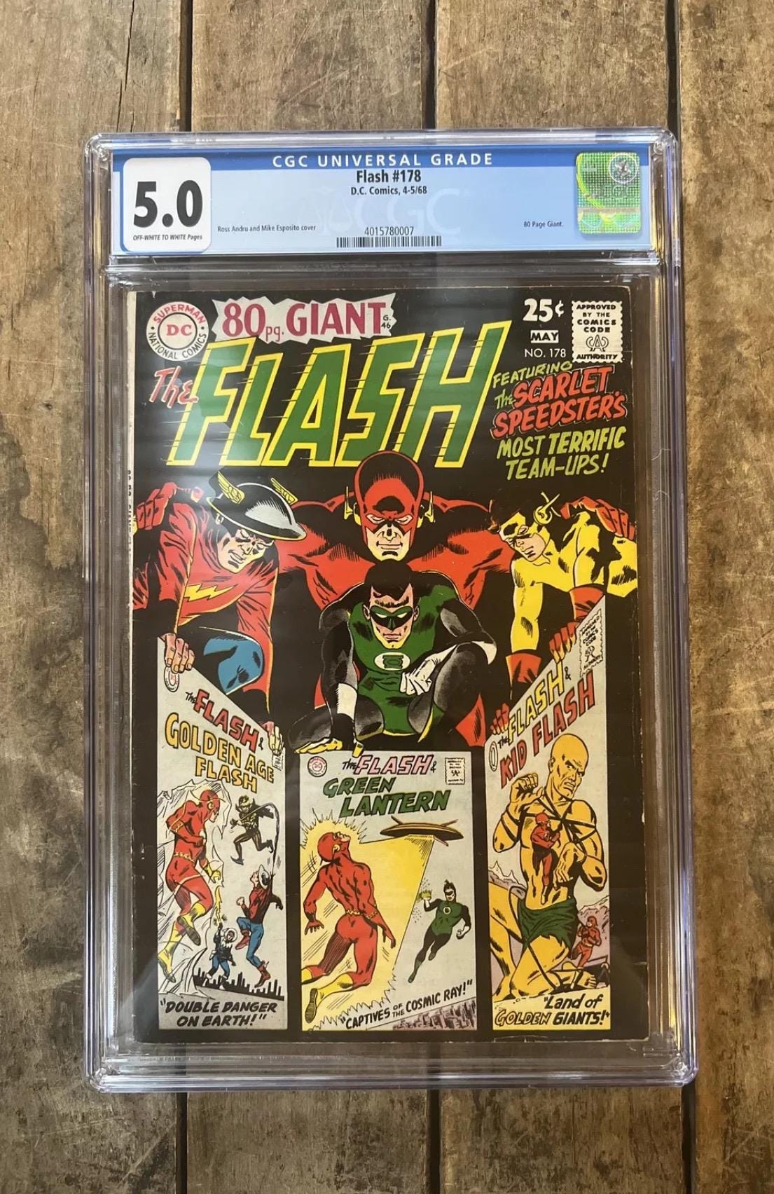 1968 The Flash #178: Mike Esposito Cover, 80 Page Giant, CGC 5.0