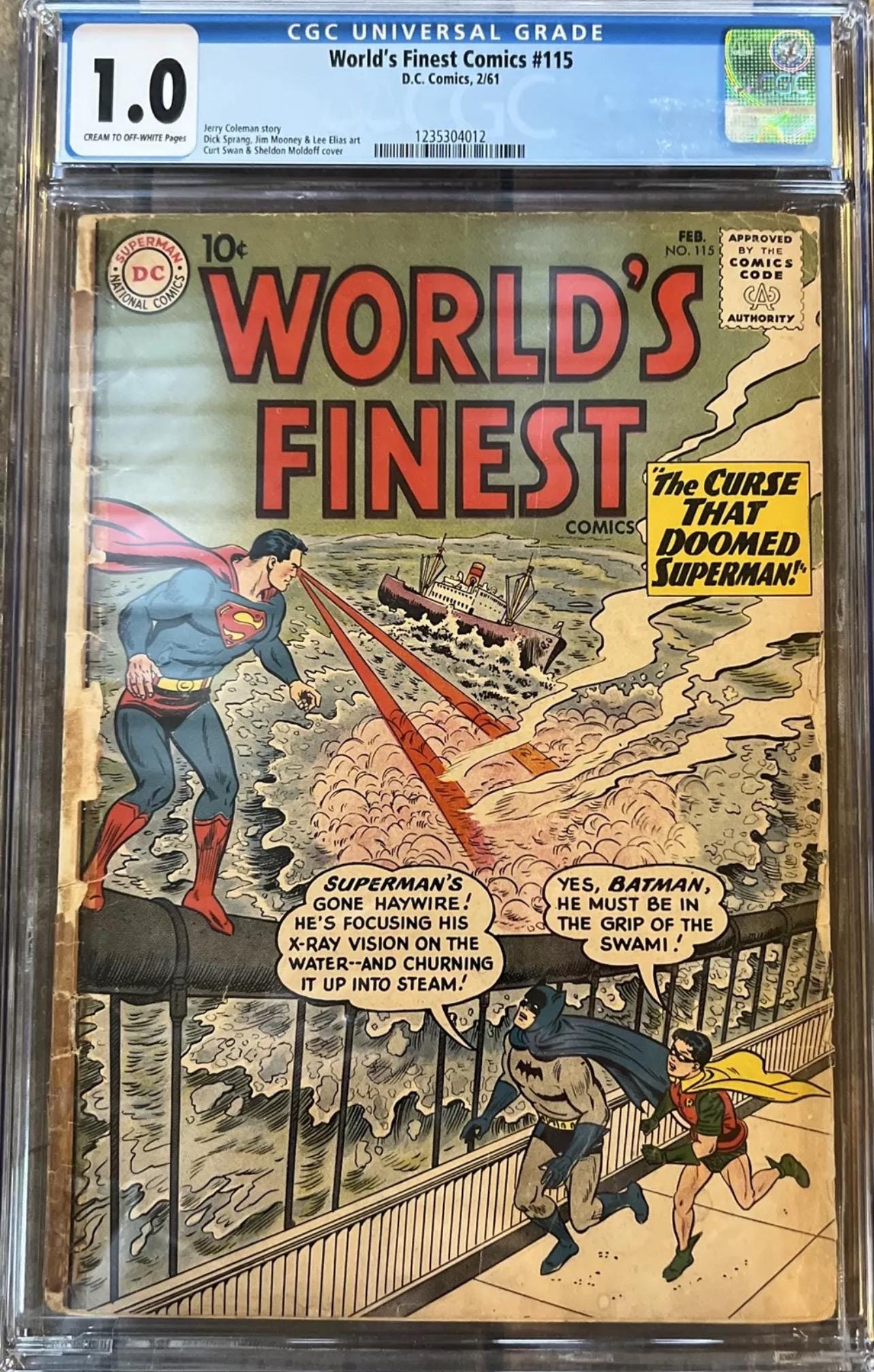 1961 World’s Finest Comics - Superman - Batman & Robin - DC COMICS - CGC Universal Grade 1.0